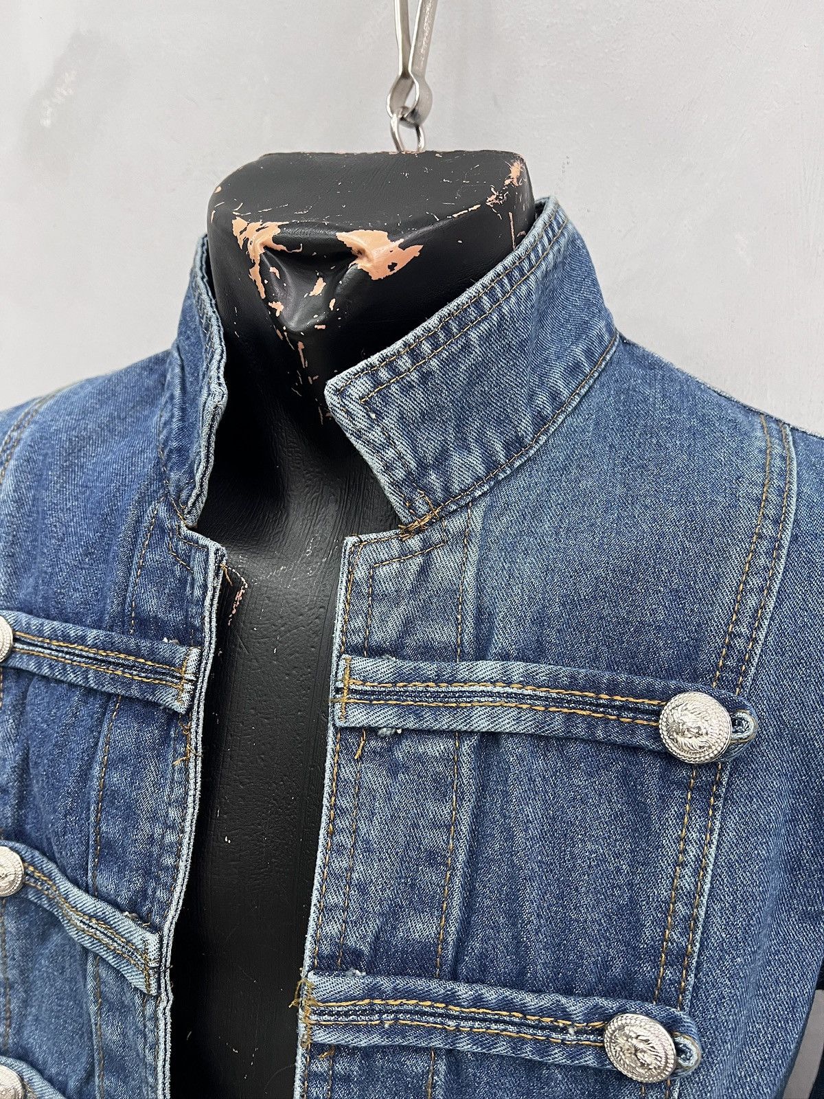 Japanese Brand Denim buttons hype hysteric glamour style denim jacket y2k Size US M / EU 48-50 / 2 - 5 Thumbnail