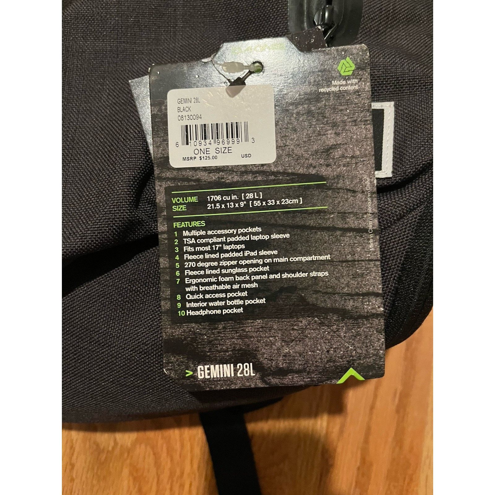 Dakine Dakine Gemini 28L Laptop Backpack NWT TSA Compliant Size ONE SIZE - 4 Thumbnail
