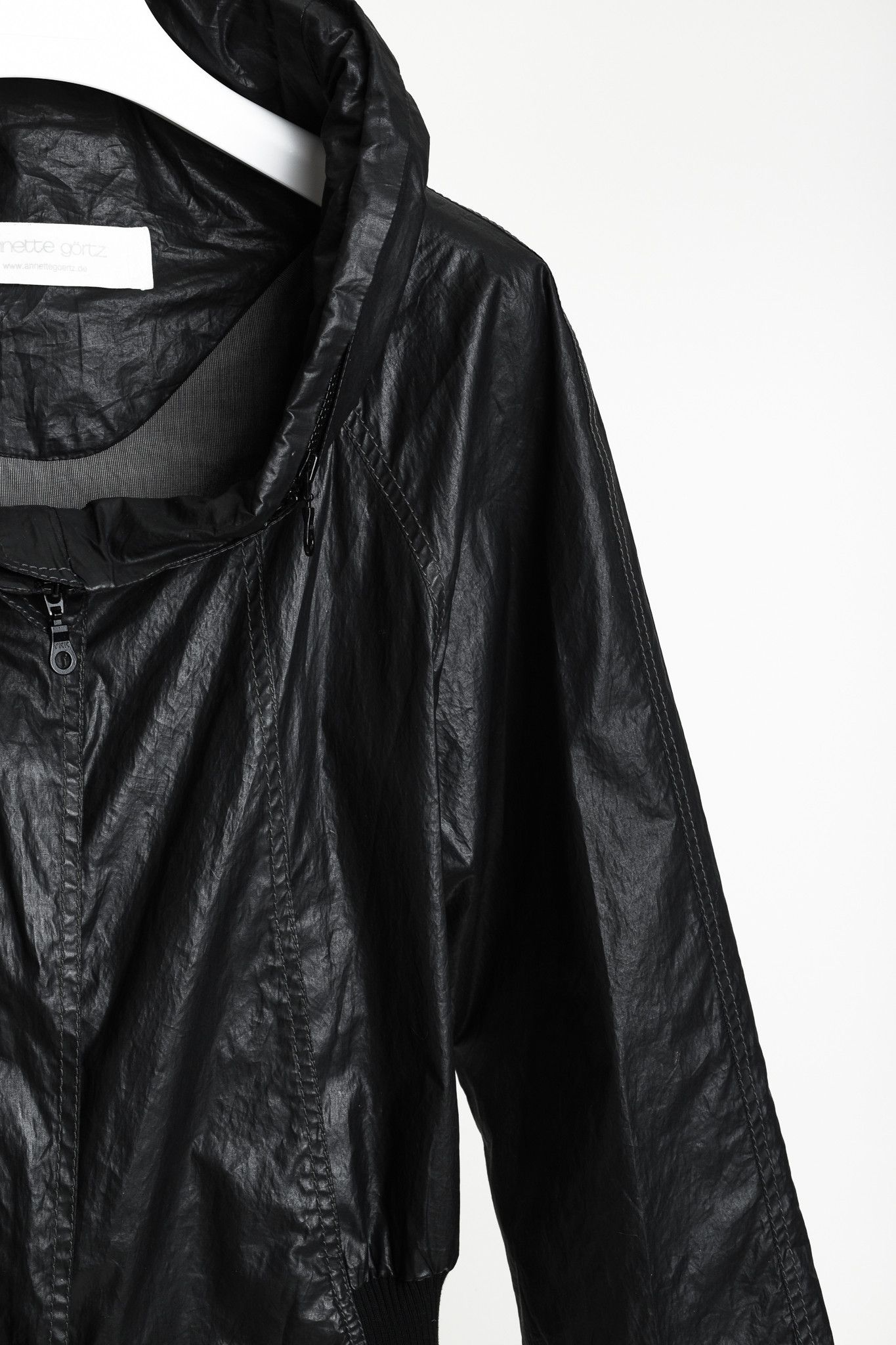 Annette Gortz Annette Gortz Coated Cotton Concealed Hood Bomber Jacket Size M / US 6-8 / IT 42-44 - 5 Thumbnail