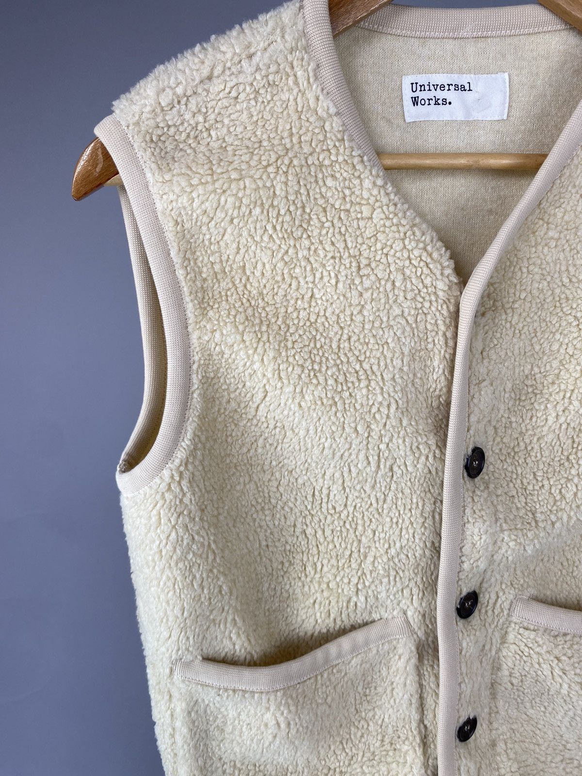 Japanese Brand × Universal Works Universal Works Cream Fleece Vest – Size S Size US S / EU 44-46 / 1 - 4 Thumbnail