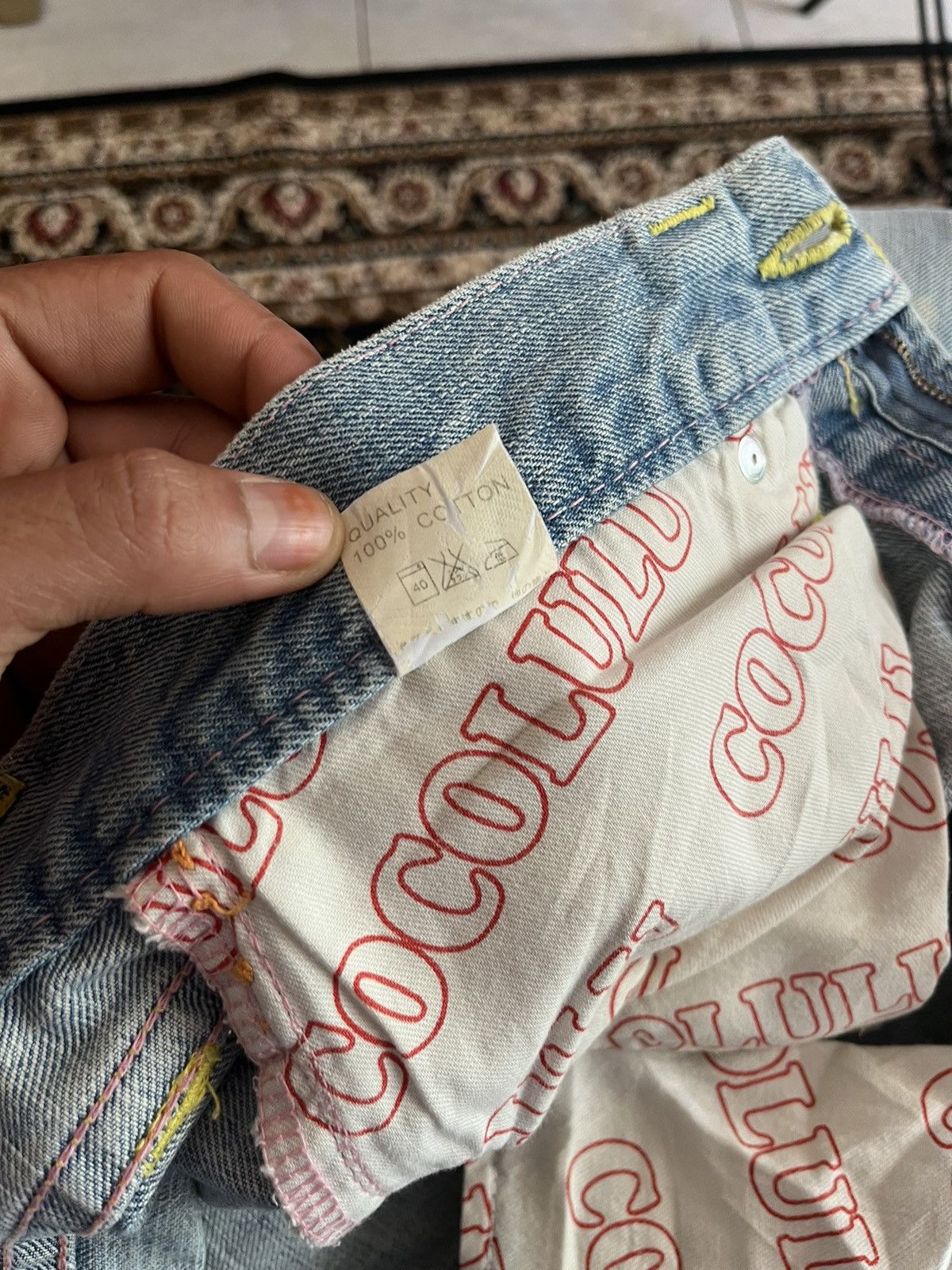 Japanese Brand Y2K Cocolulu Back Print Jean🇯🇵 Size US 31 - 11 Thumbnail
