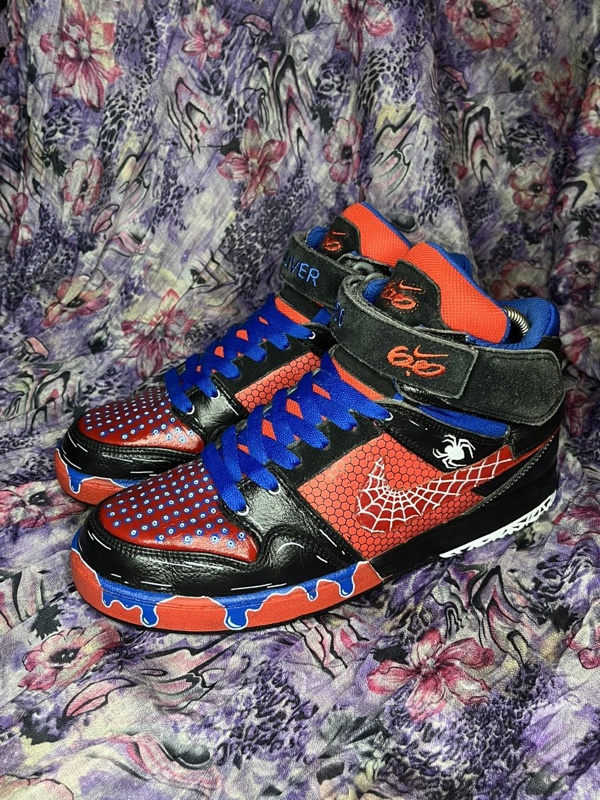 Nike 🕷️ Custom Nike SB Dunk Mid NikeiD Spider-Man Y2K Vintage EU42 Size US 8.5 / EU 41-42 - 5 Thumbnail