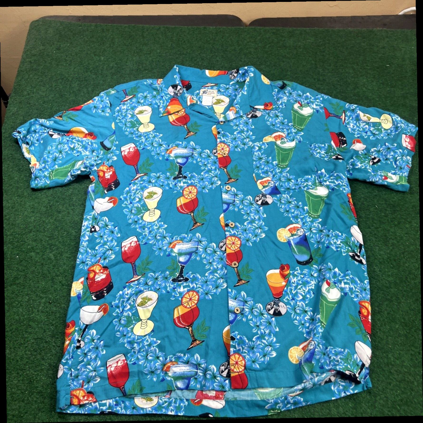 Cherokee Cherokee Waikiki Wear Hawaiian Button Up Down Shirt Surf 100% Rayon Large Size US L / EU 52-54 / 3 - 1 Thumbnail
