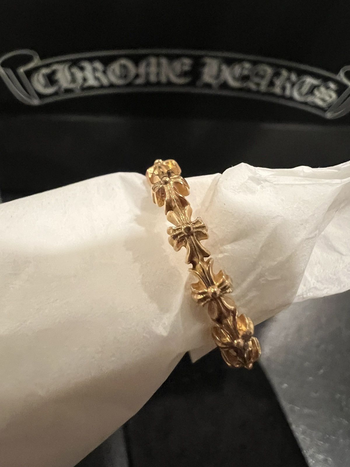 Chrome Hearts Chrome Hearts Tiny E Ring 22K Gold Band Size 9 Size ONE SIZE - 5 Thumbnail
