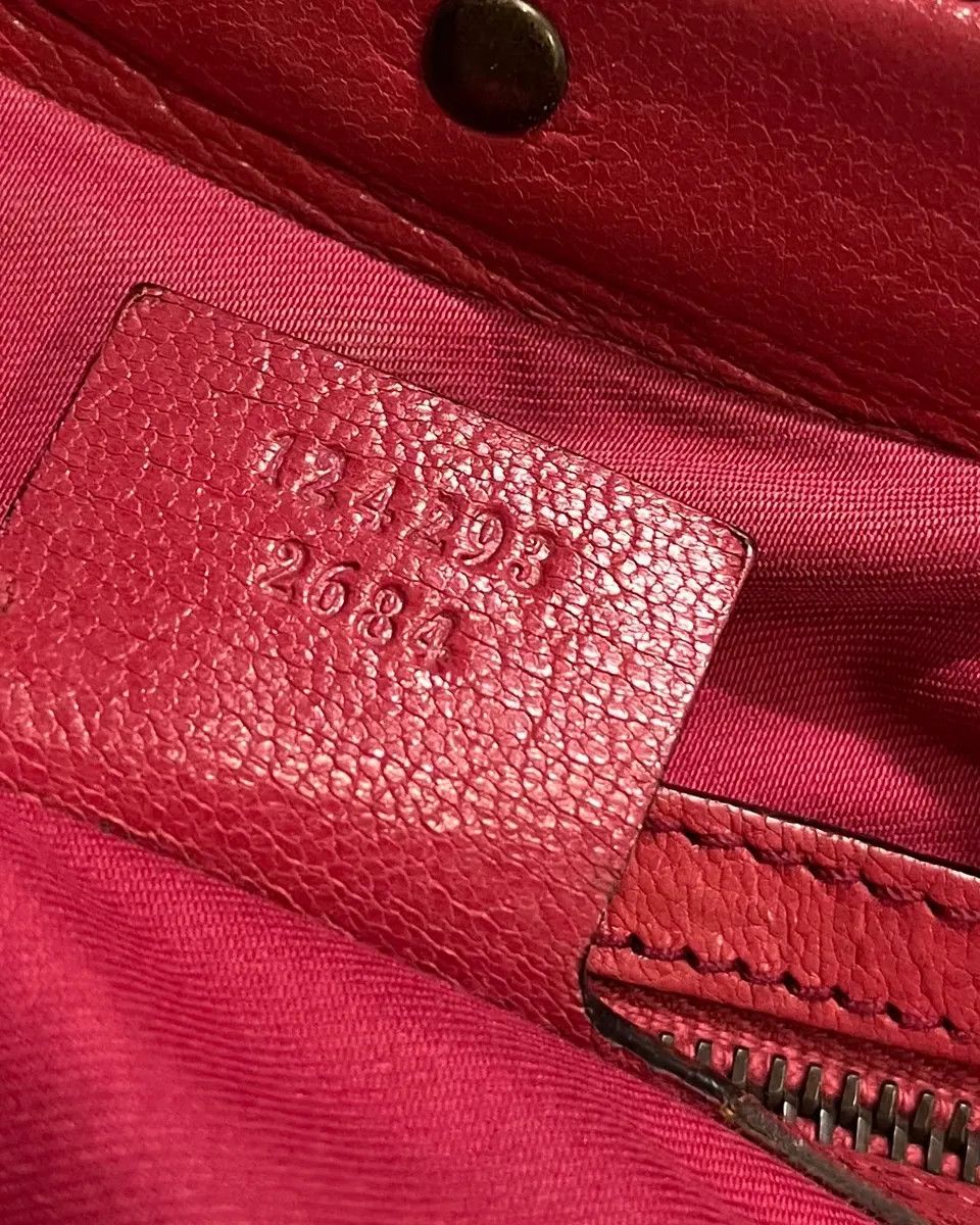 Gucci Gucci Pink Leather Bamboo Handle Shoulder Bag Size ONE SIZE - 11 Thumbnail