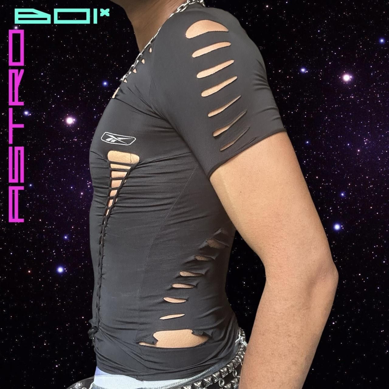 Reebok ASTROBOI* REEBOK Black Braided Rave Compression Top - Small Size S / US 4 / IT 40 - 4 Thumbnail