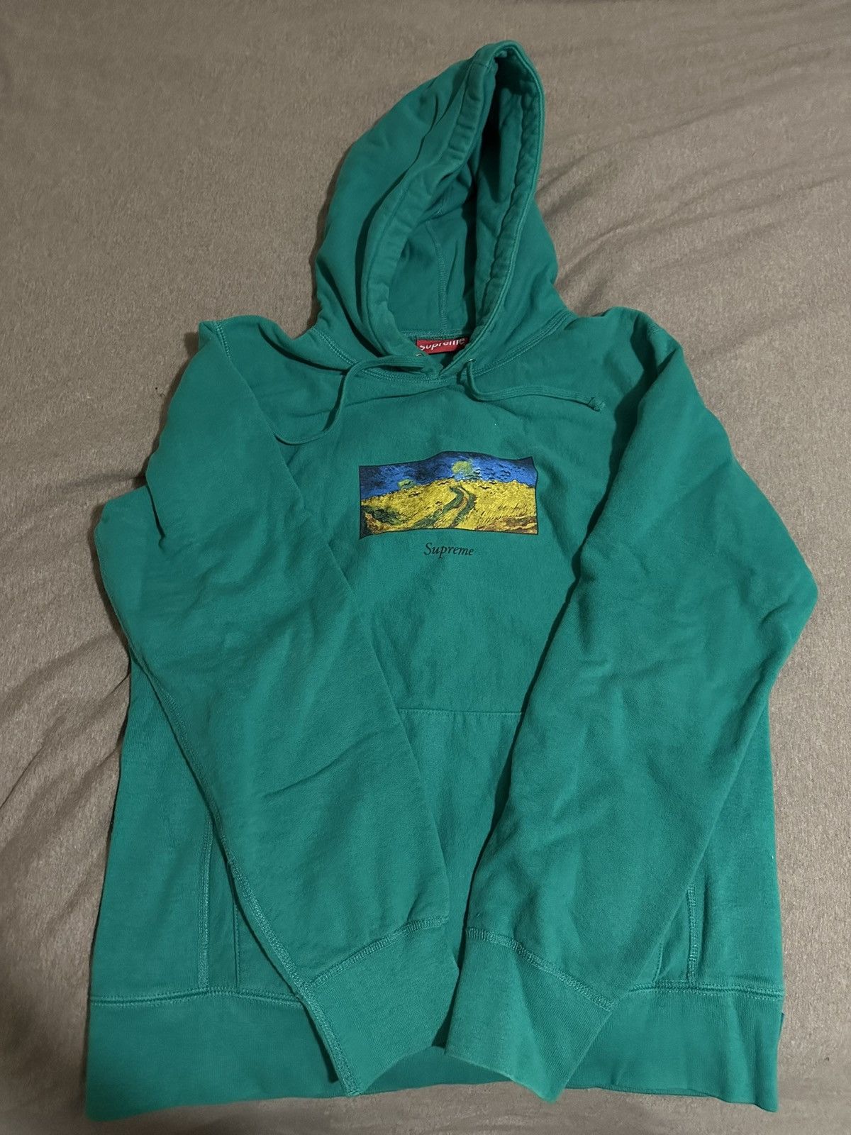 Supreme Supreme SS17 Van Gogh Field Hoodie Aqua Medium Size US M / EU 48-50 / 2 - 4 Thumbnail