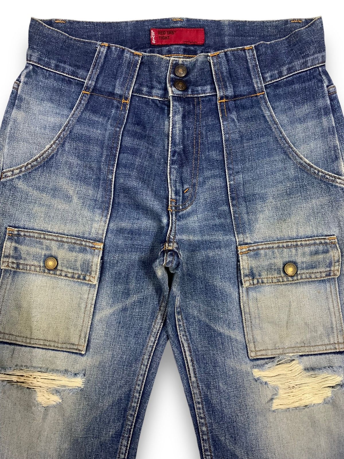 Levi's Vintage 90s Levis Red Tab Distressed Bush Denim Pants Size US 29 - 3 Thumbnail