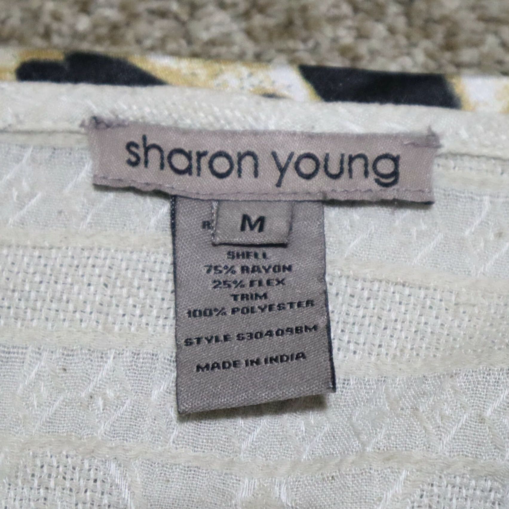 Vintage VINTAGE Sharon Young Tan Floral Tiger Leopard Print Long Sleeve Shirt Size Medium Size M / US 6-8 / IT 42-44 - 5 Thumbnail