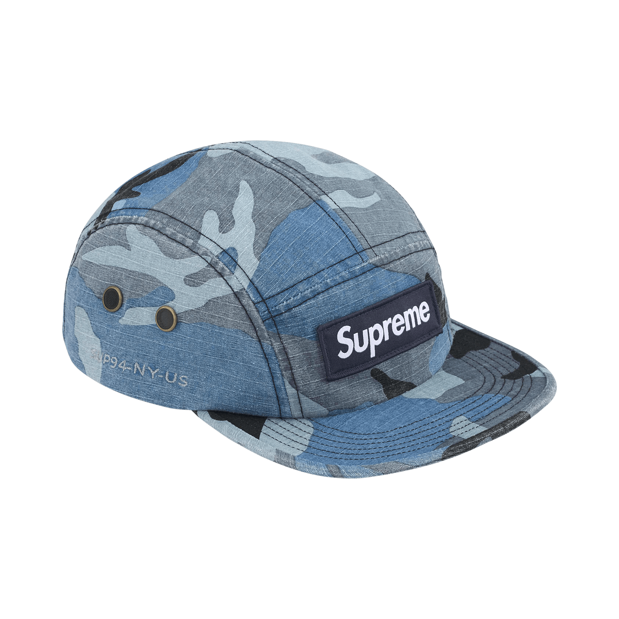 Lacoste × Supreme Supreme Lacoste Pique Knit Camp Cap Navy | Grailed