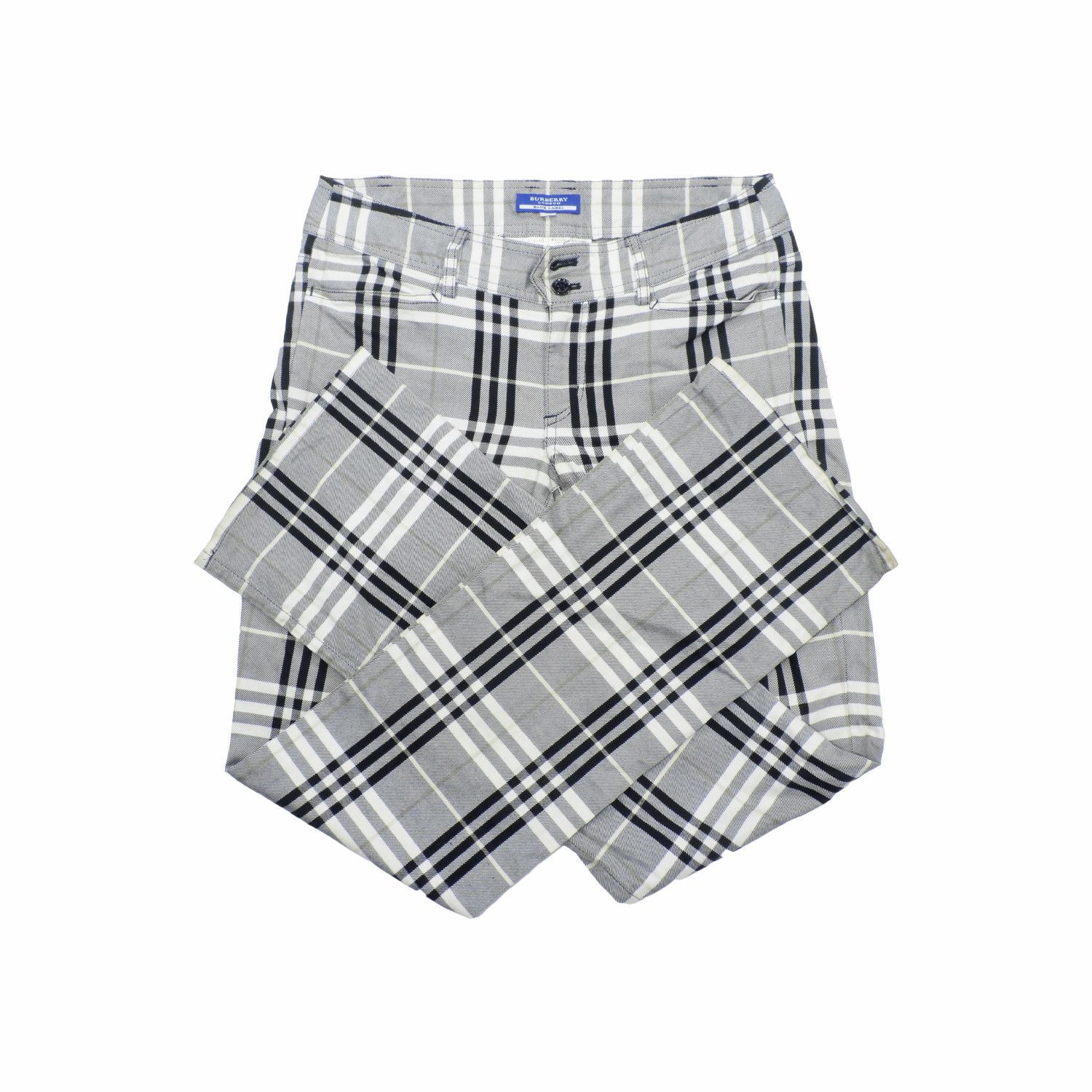 Burberry BURBERRY BLUE LABEL NOVA CHECK GREY BLACK LONG PANTS Size 25" / US 0 / IT 36 - 3 Thumbnail