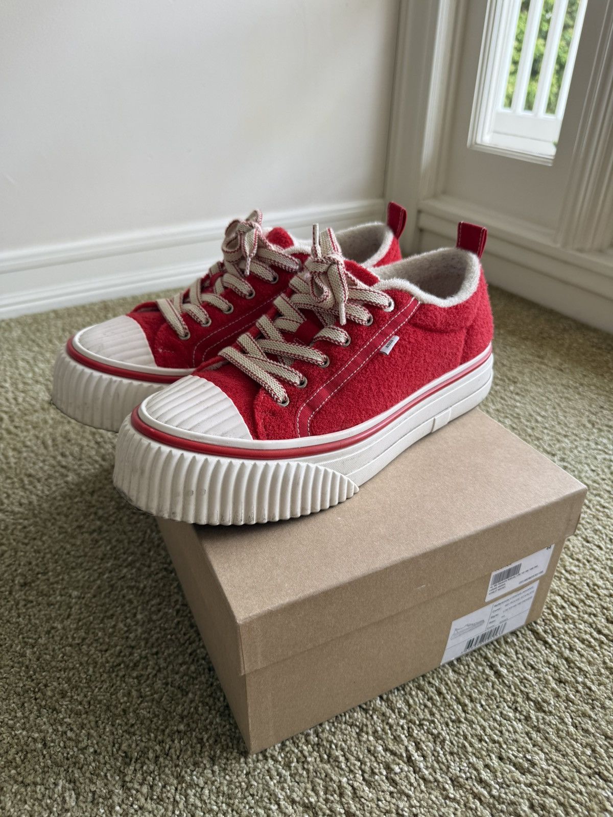 AMI AMI Paris Low Top 1980 Sneakers Red size 44 Size US 11 / EU 44 - 1 Thumbnail