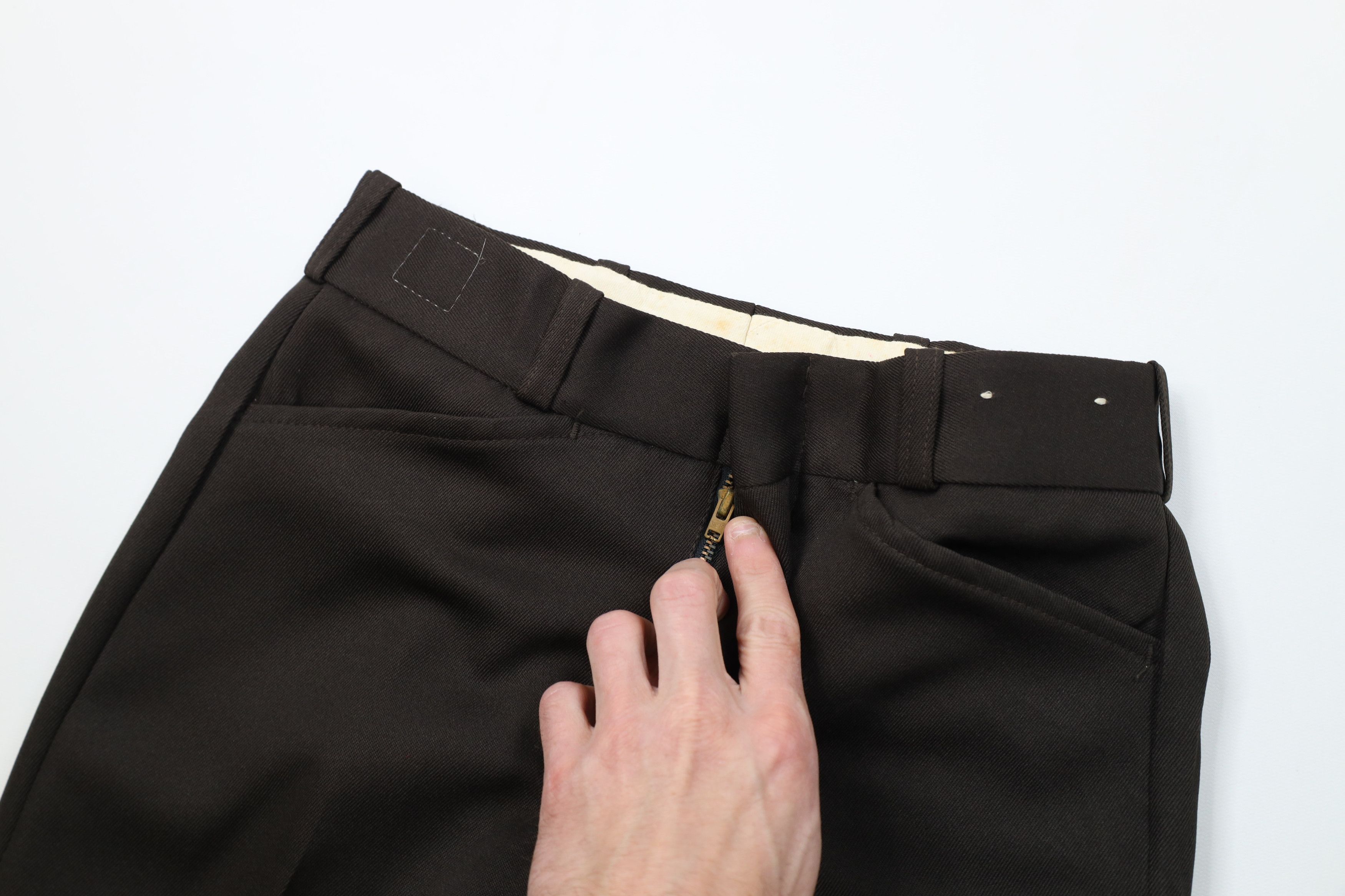 Vintage Vintage 70s Streetwear Flared Wide Leg Chino Pants Brown Size US 28 / EU 44 - 6 Thumbnail