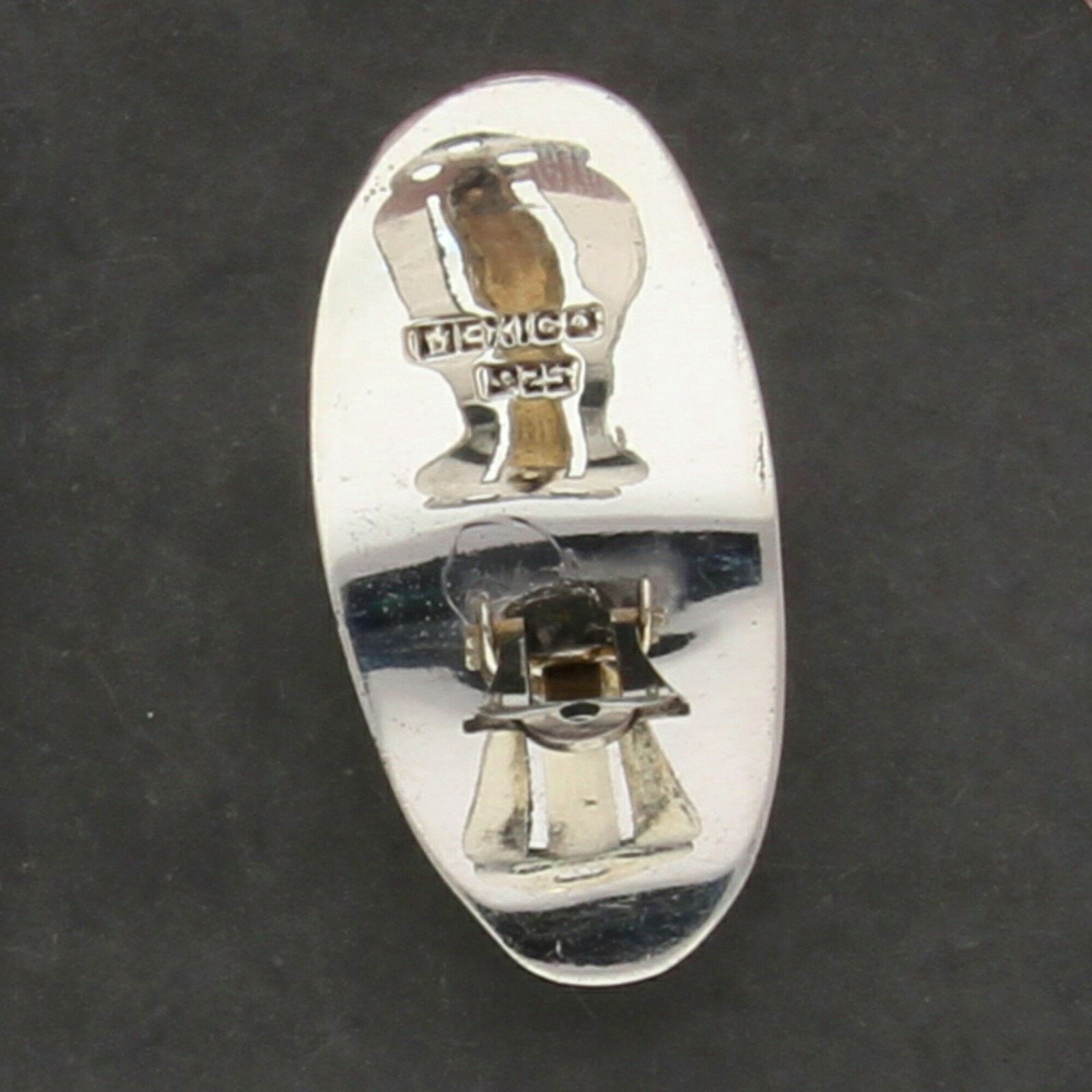 Mexicana mexico sterling silver modernist dome clip-on earrings Size ONE SIZE - 3 Thumbnail