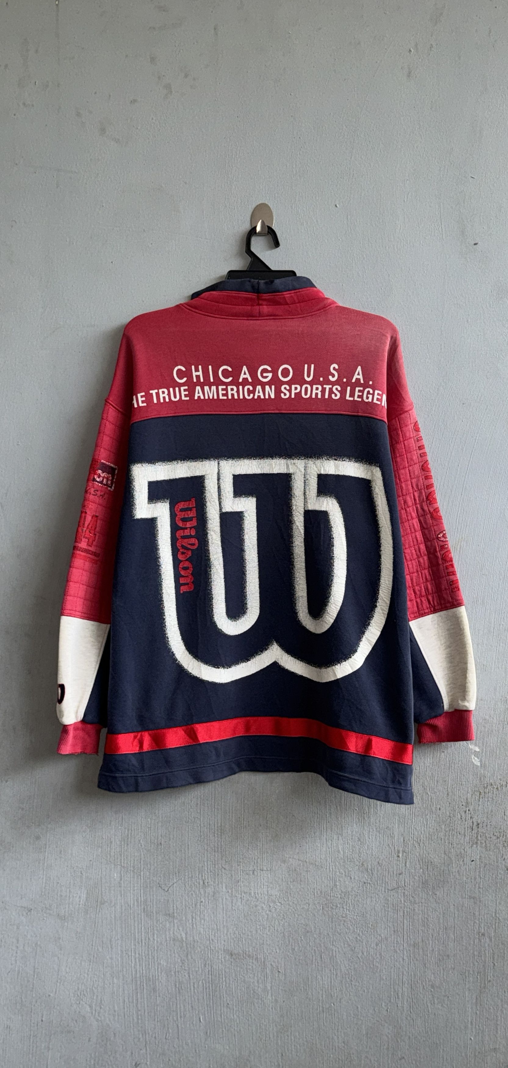 Wilson Wilson Full Print Vintage Sweatshirt Size US L / EU 52-54 / 3 - 6 Thumbnail