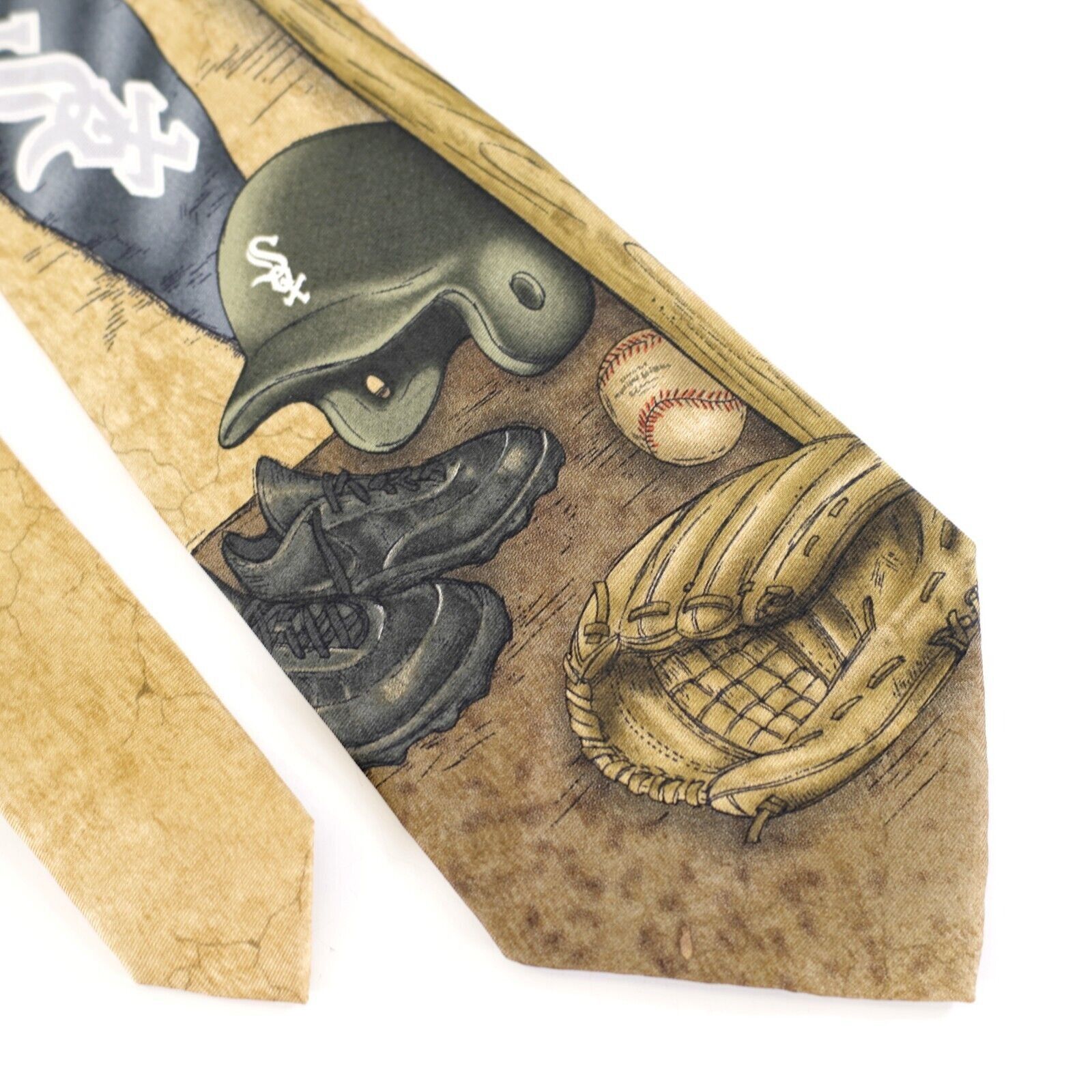 Vintage Eagles Wings MLB Chicago White Sox Yellow Baseball Wide Silk Size ONE SIZE - 1 Thumbnail