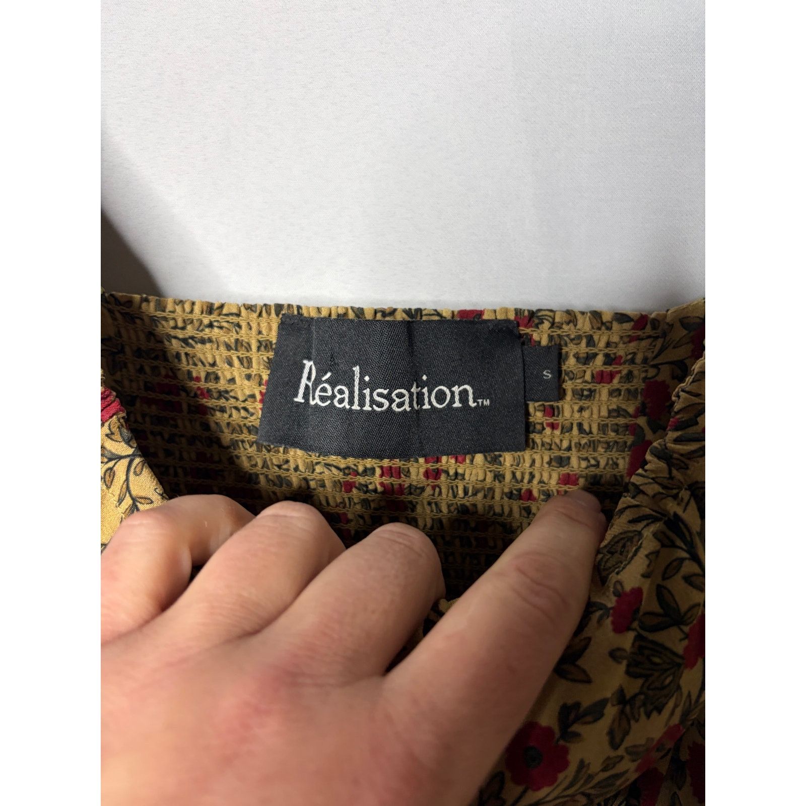 Realisation Par Realisation Par Inez Dahlia Silk Dress in gold red floral S Size S / US 4 / IT 40 - 4 Thumbnail