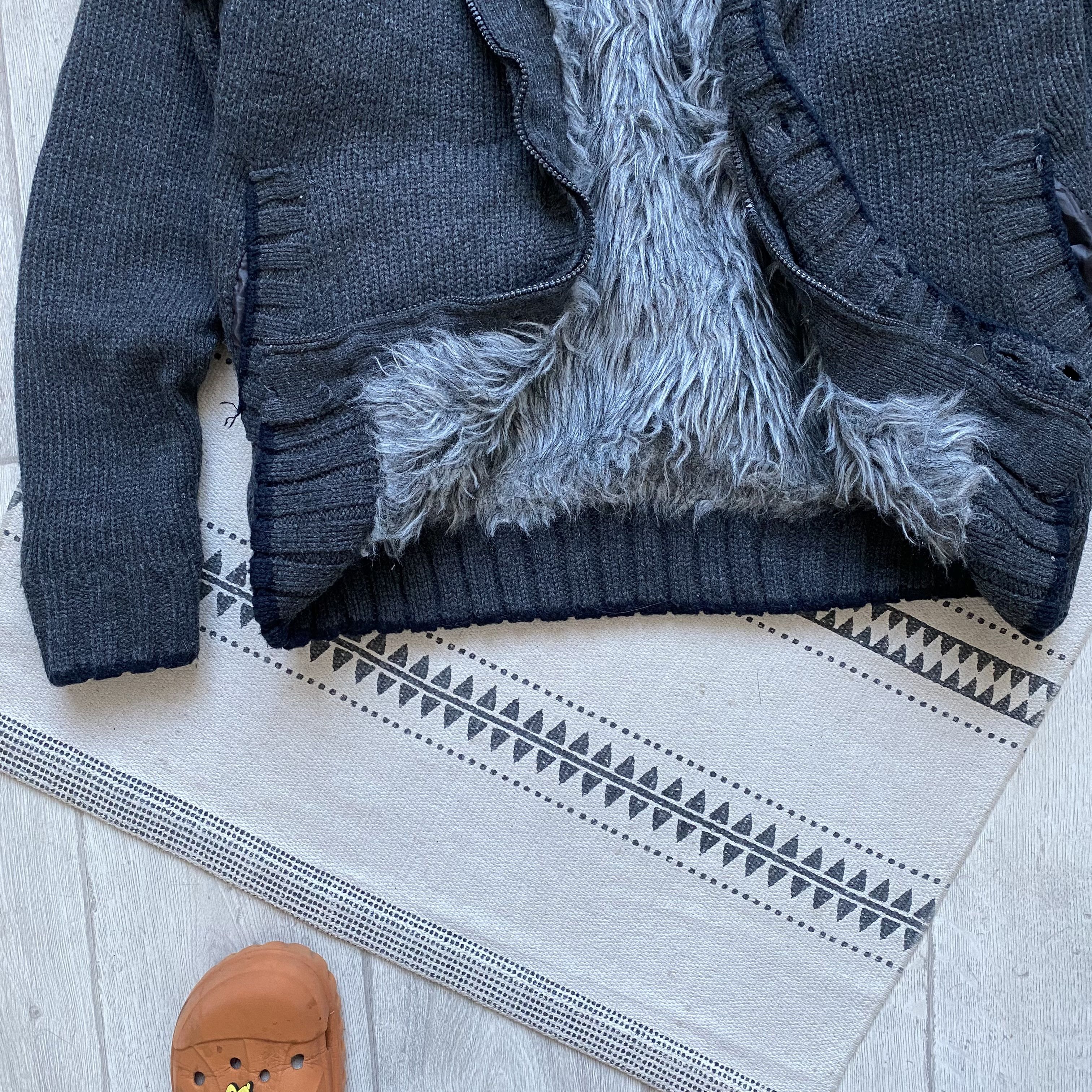 If Six Was Nine Vintage Y2K 2000s Knit Faux Fur Jacket Hoodie LGB jJapanese Size US M / EU 48-50 / 2 - 3 Thumbnail