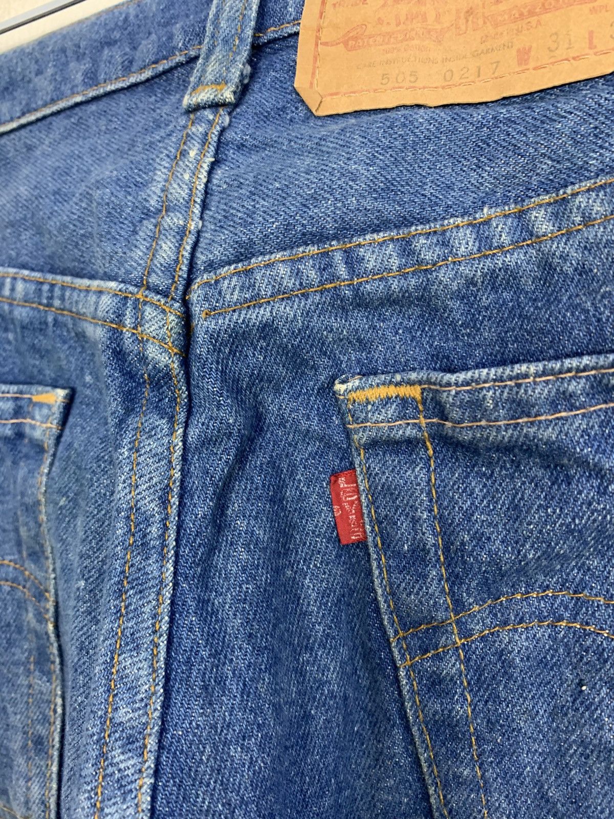 Levi's Levis Strauss Lot 505 Indigo Denim Jeans Straight Cut Size US 30 / EU 46 - 6 Thumbnail