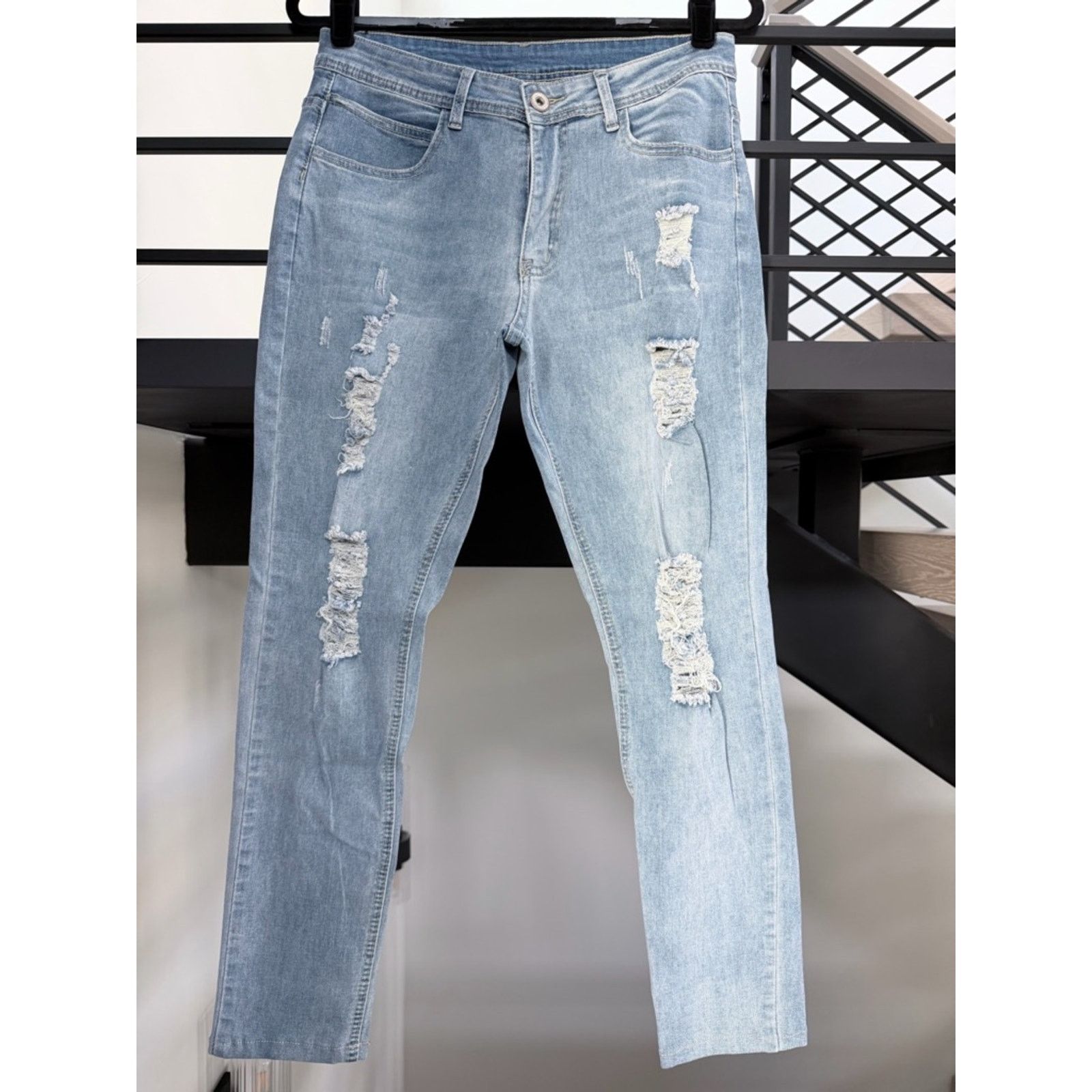 Other Light Blue Distressed Men’s Skinny Jeans size 30 Size US 30 / EU 46 - 1 Thumbnail