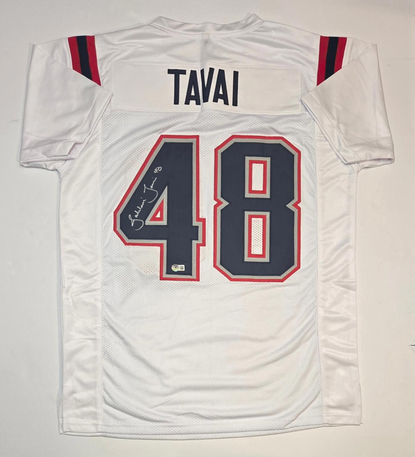 Other Jehlani Tavai Patriots Signed Football Jersey Hologram (XL) Size ONE SIZE - 2 Thumbnail