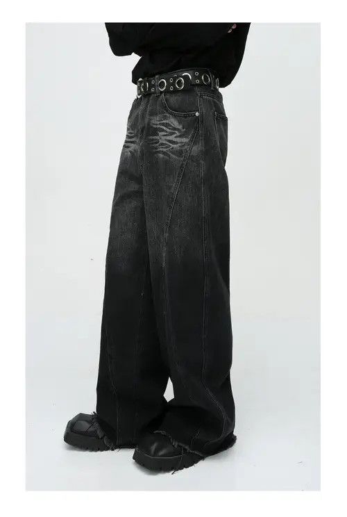 Other Street retro patchwork loose washed jeans Size US 32 / EU 48 - 4 Thumbnail