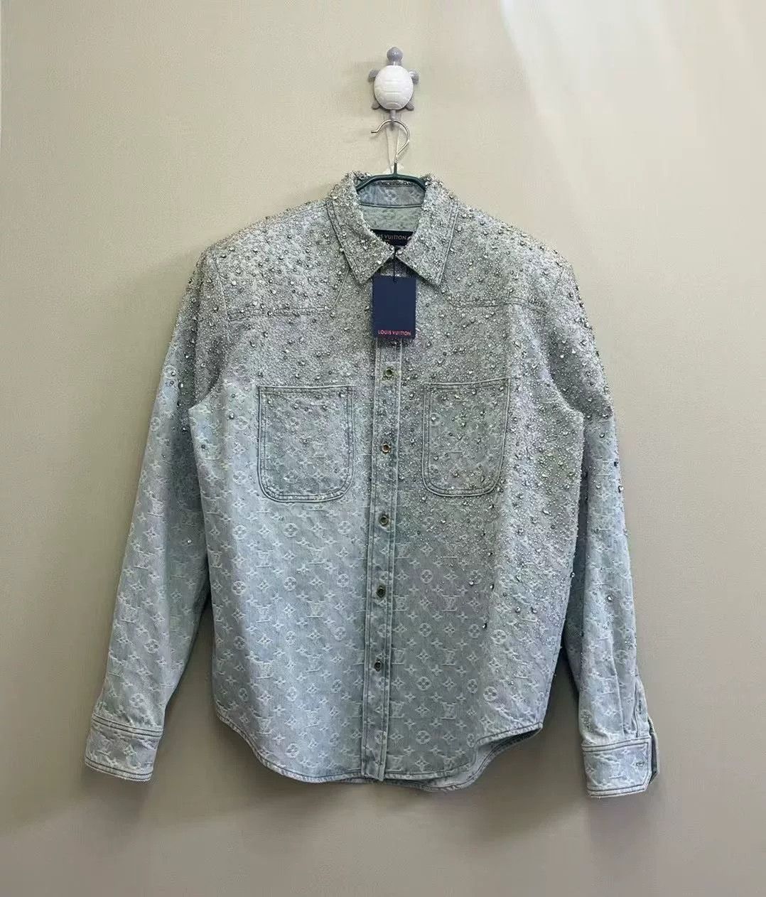 Louis Vuitton Louis Vuitton Rhinestone Logo Denim Jacket Size XXL / US 16-18 / IT 52-54 - 1 Thumbnail