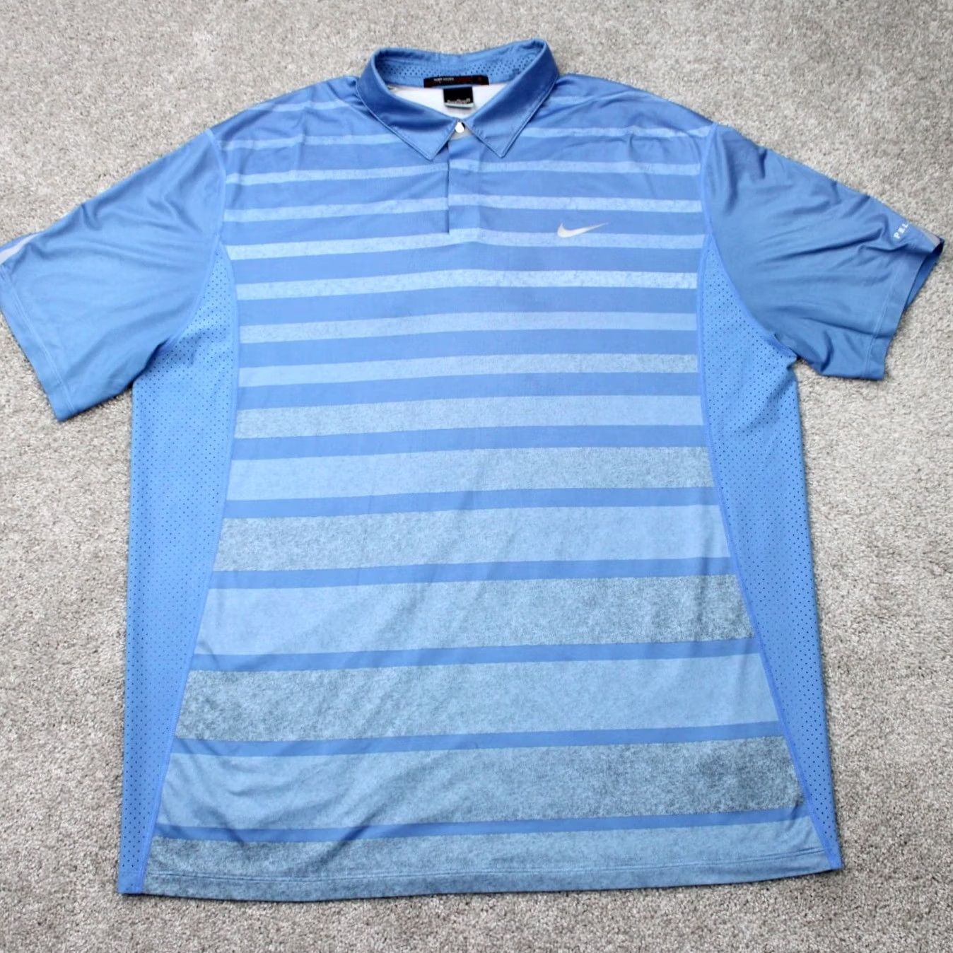 Nike Nike Tiger Woods Polo Shirt Mens XL Blue Dri-Fit Stretch Golf Short Sleeve Size US XL / EU 56 / 4 - 2 Thumbnail