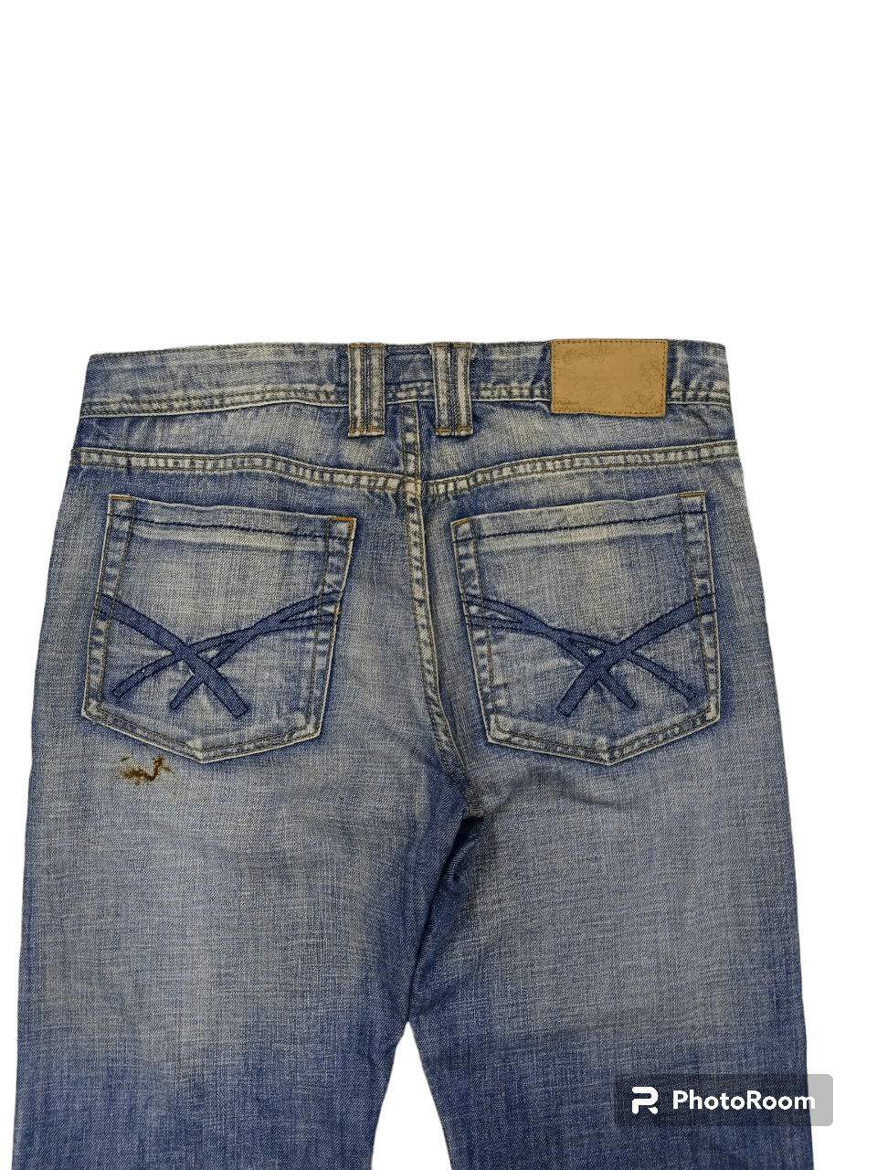 Japanese Brand INSANE 90s FLARE🔥SICK FISHBONE DENIM PANTS Size US 33 - 4 Thumbnail