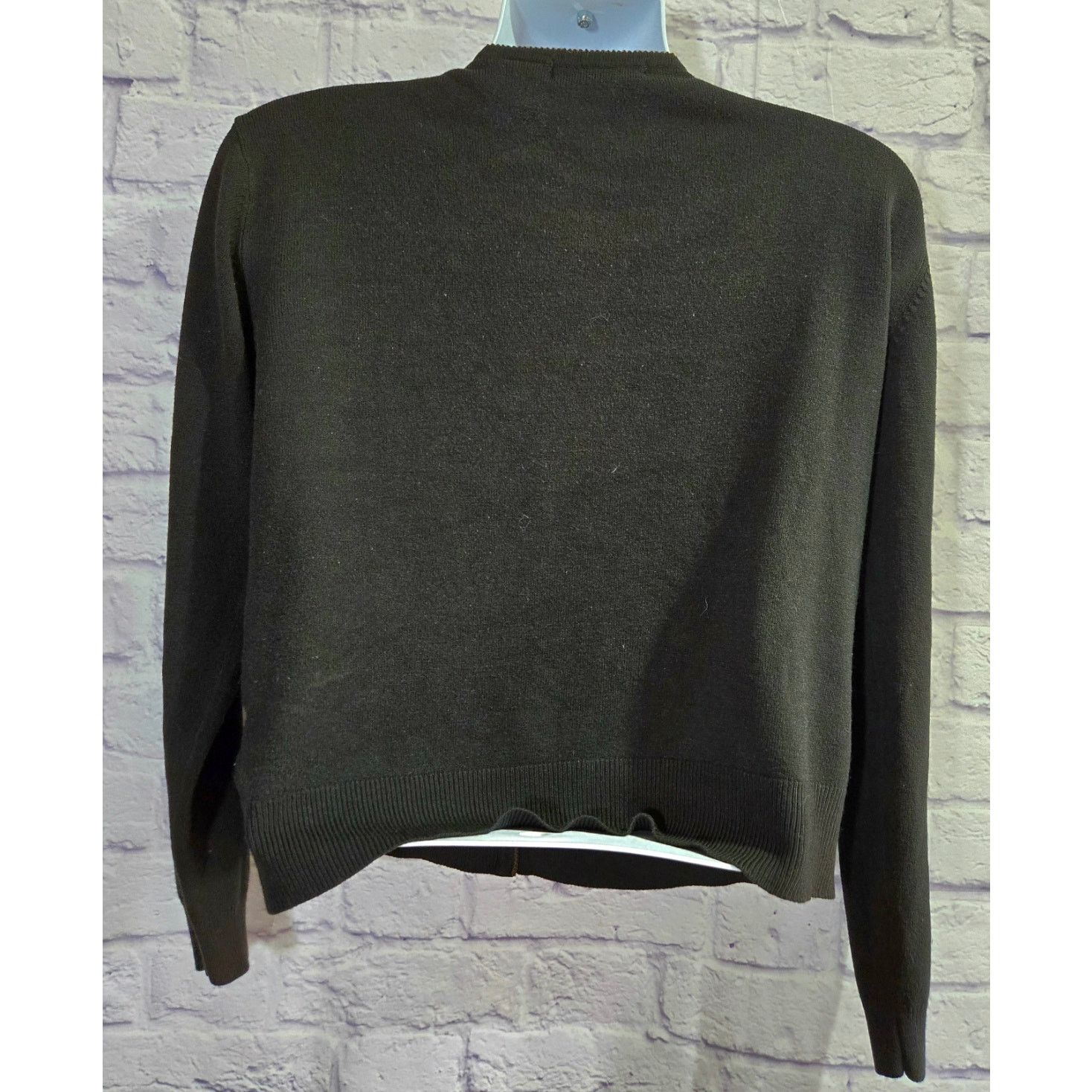Other VTG Carolyn Taylor Black Button Up Cardigan Sweater L Soft Size L / US 10 / IT 46 - 2 Thumbnail