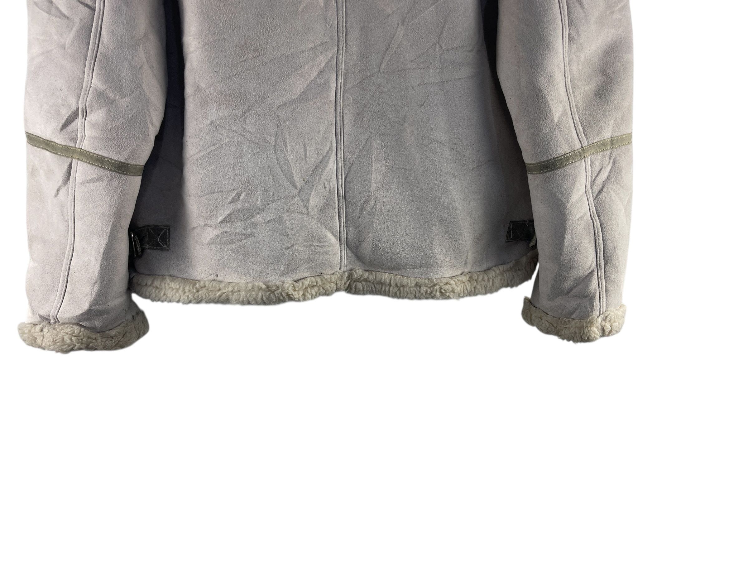 Vivastudio Vivastudio Sherpa Lined Aviator Flight Jacket Grey Shearling Size US L / EU 52-54 / 3 - 12 Thumbnail