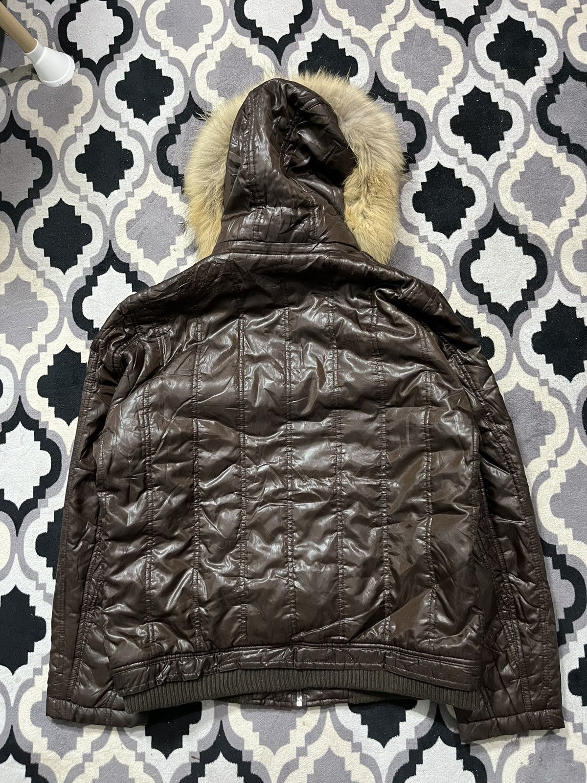 PPFM Vintage spinach puffer faux fur jacket Size US M / EU 48-50 / 2 - 2 Thumbnail