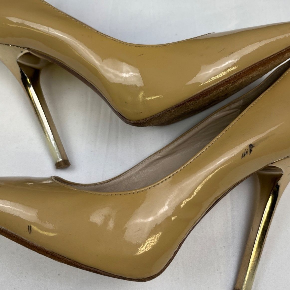 Michael Kors Michael Kors Women's Beige Leather Shoes/Heels Sz 6.5M SKU 4 Size US 6.5 / IT 36.5 - 7 Thumbnail