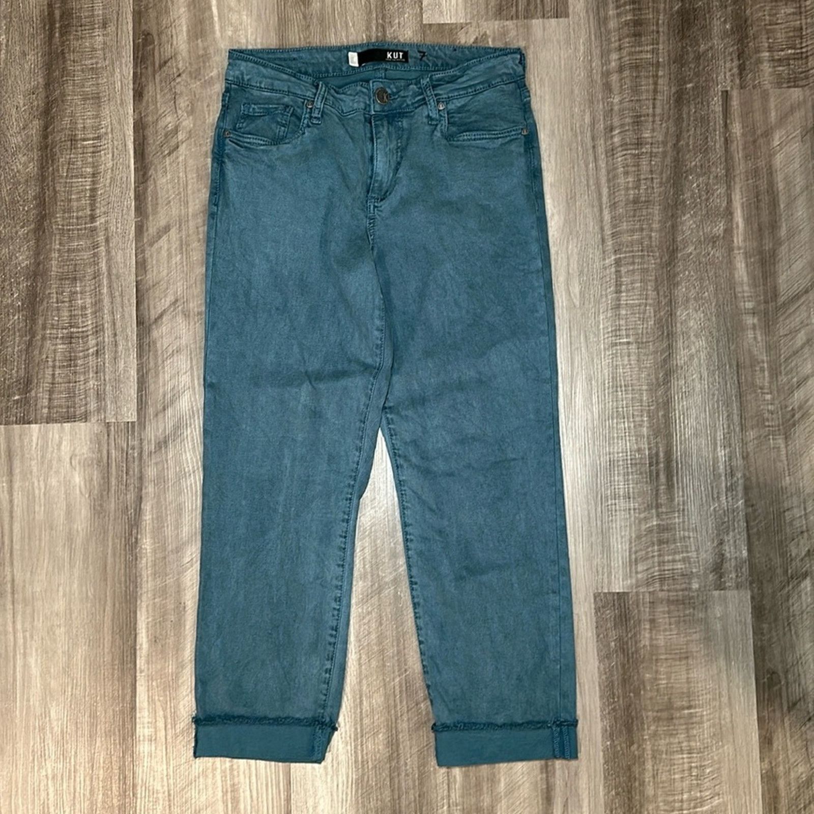 Other Kut From the Kloth Amy Crop Straight Leg Jeans - 6 Size 28" / US 6 / IT 42 - 1 Thumbnail