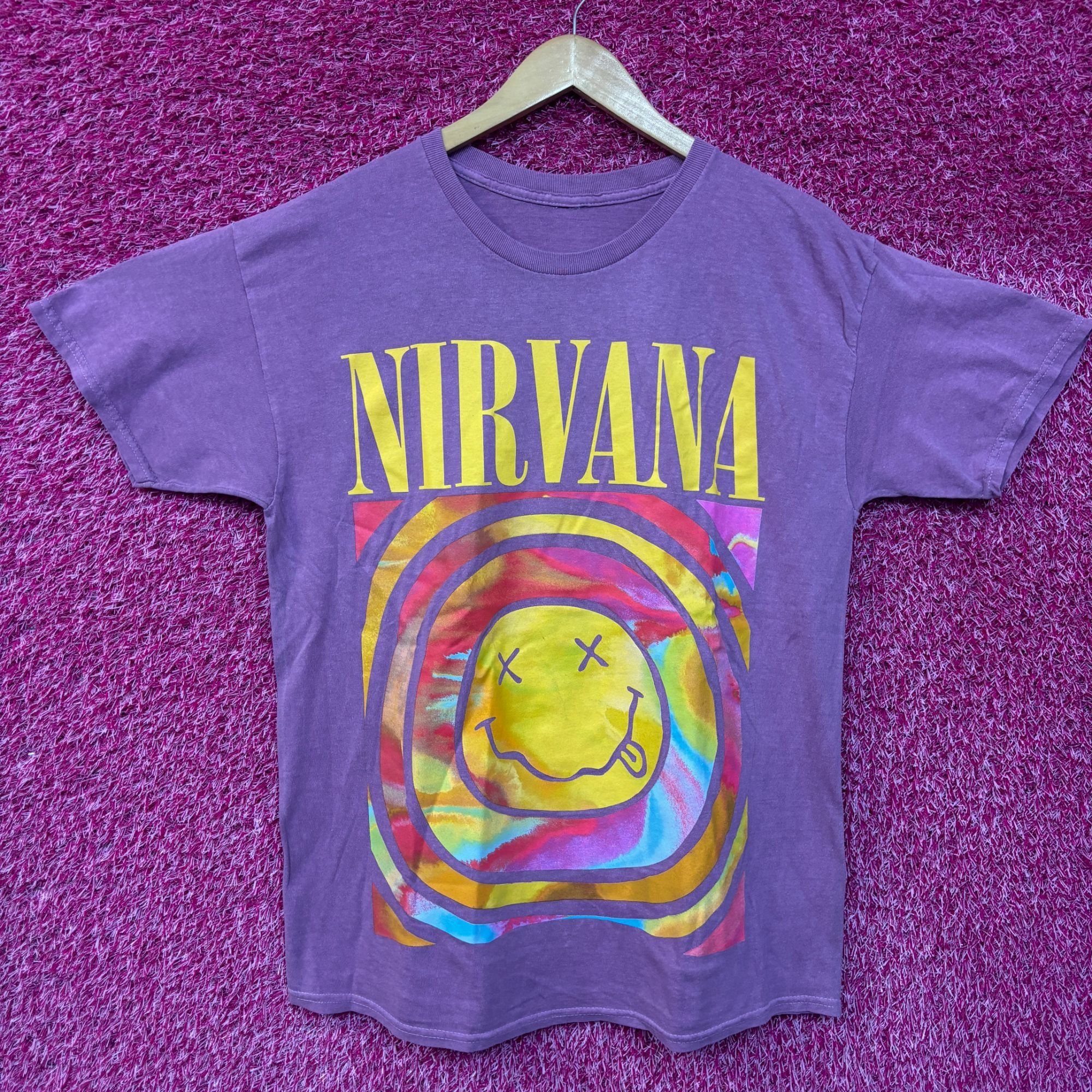 Nirvana Nirvana Never Mind Smiley Face Purple Tshirt size Large Size US L / EU 52-54 / 3 - 1 Thumbnail