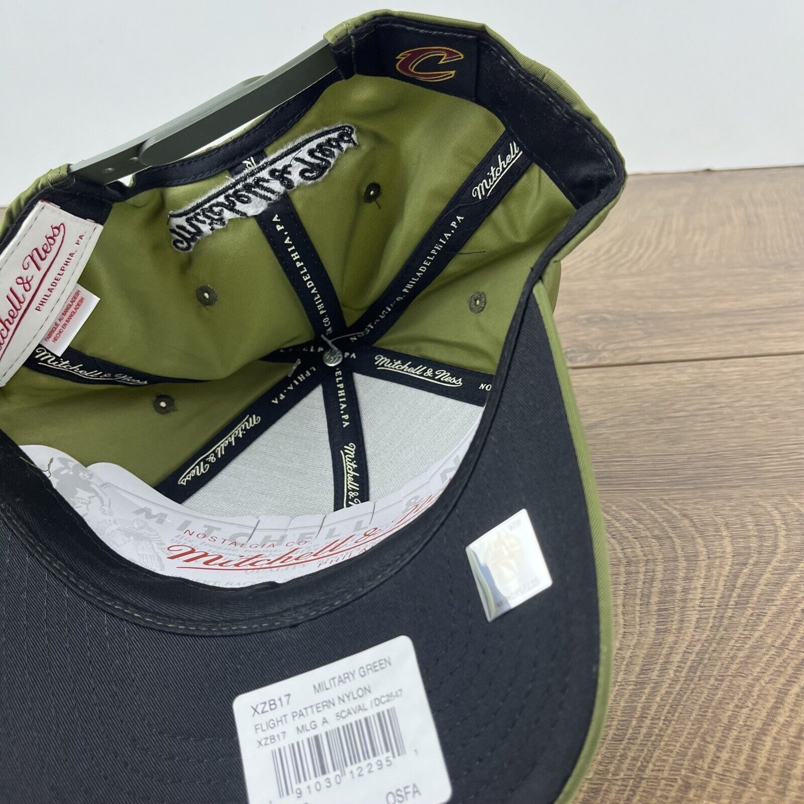 Mitchell & Ness Cleveland Cavaliers Snapback Hat Green Cap Adjustable Green Size ONE SIZE - 15 Thumbnail
