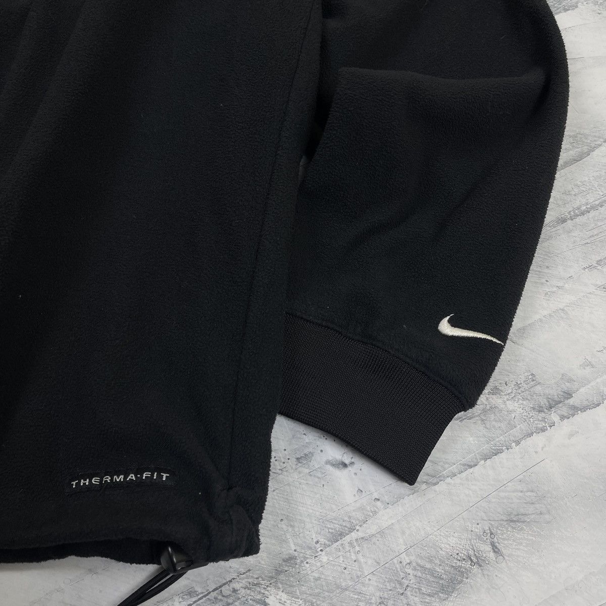 Nike × Vintage Nike Fleece Black Baggy Sweatshirt Size US XL / EU 56 / 4 - 3 Thumbnail