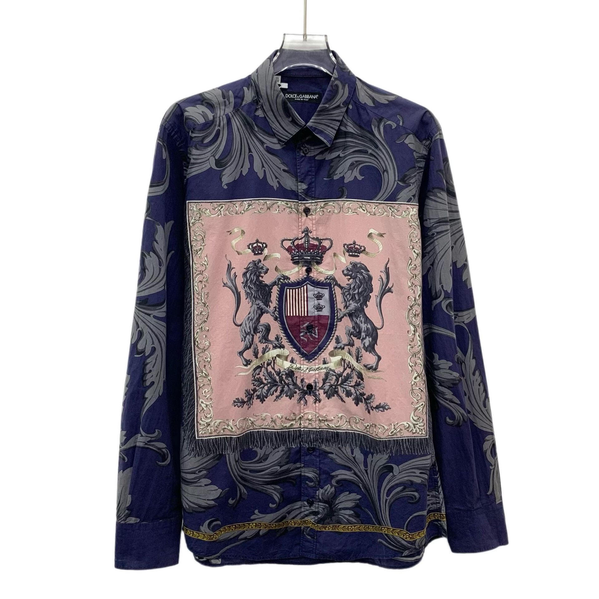 Dolce & Gabbana Dolce & Gabbana Heraldic Crest Print Shirt 38 Size US S / EU 44-46 / 1 - 1 Thumbnail