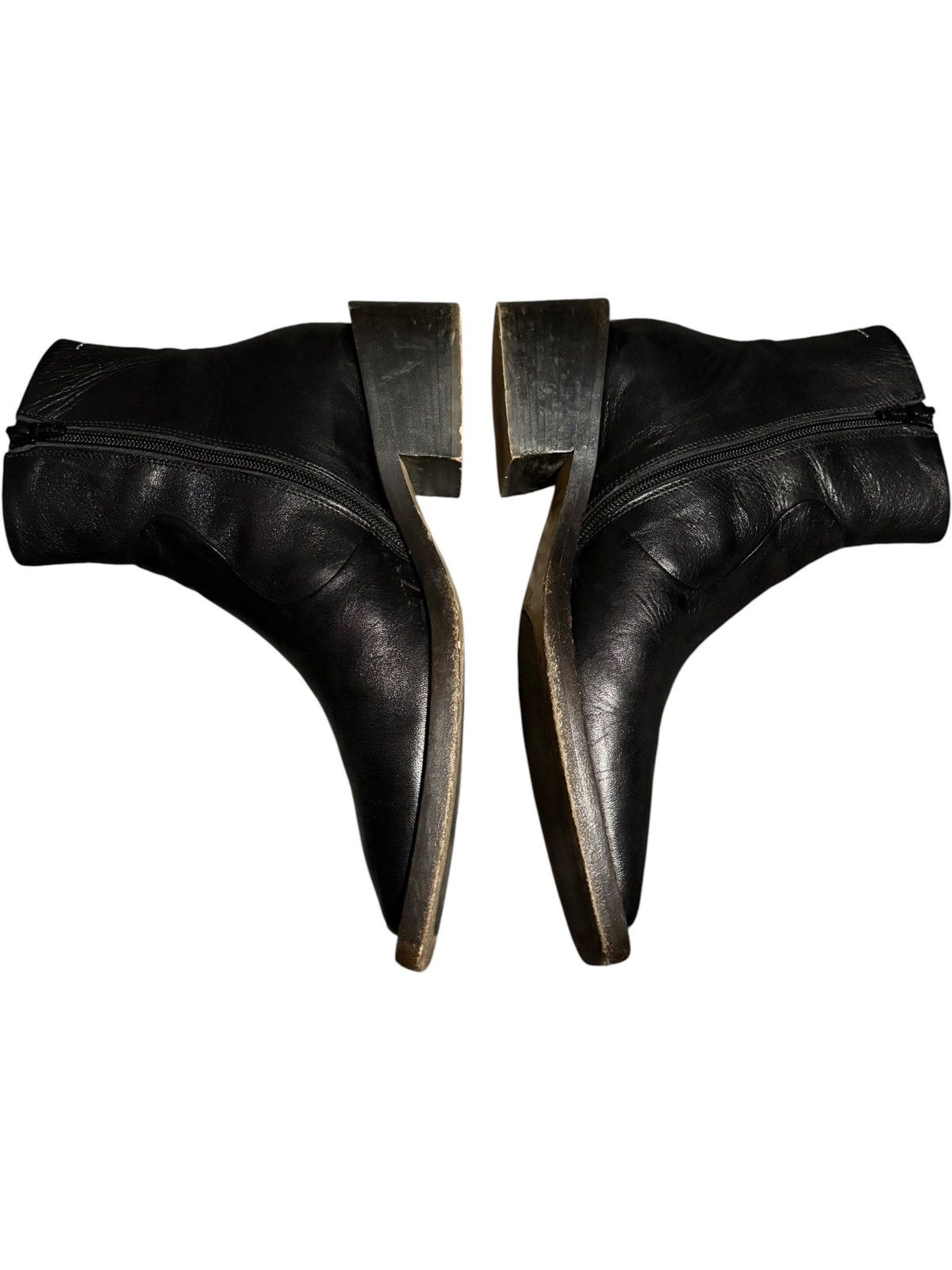 Maison Margiela 6.5 Margiela MM6 Cowboy Boots Ankle Zip Biker moto engineer Size US 6.5 / EU 39-40 - 3 Thumbnail