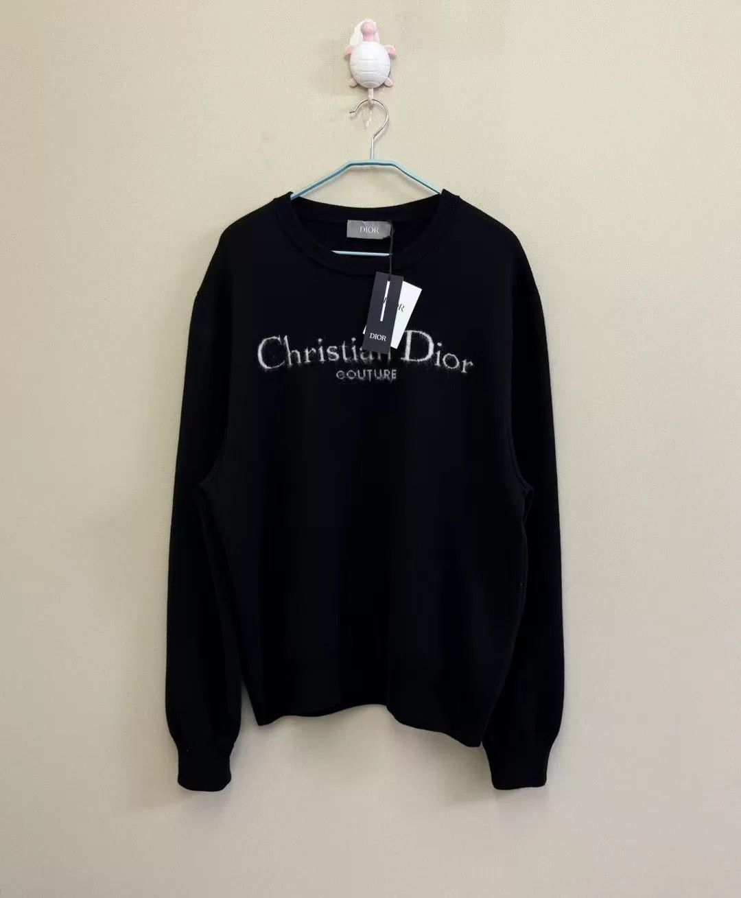 Dior Dior Black Slogan Knit Sweater Size US XL / EU 56 / 4 - 1 Thumbnail