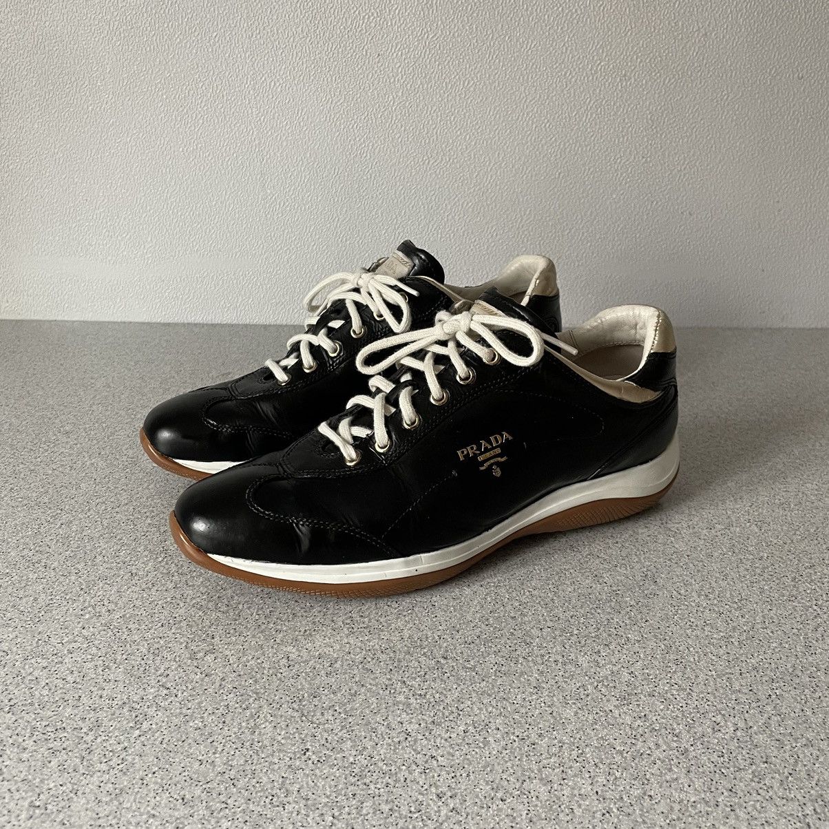 Prada Prada Vintage Black / Gold Sneakers Size US 7.5 / EU 40-41 - 1 Thumbnail