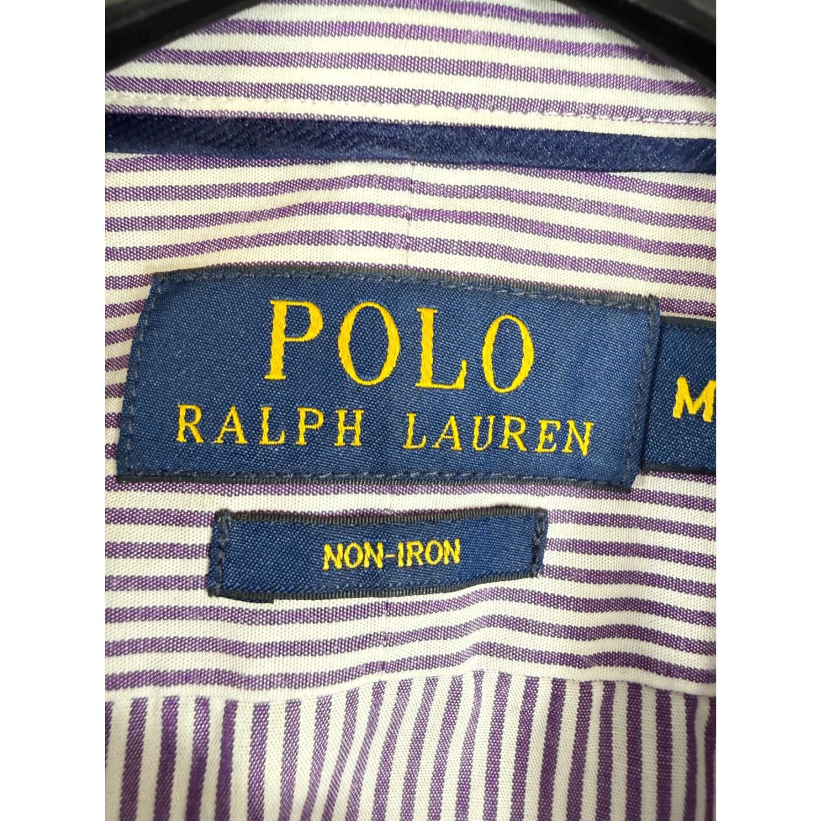 Polo Ralph Lauren Polo Ralph Lauren Shirt Mens M Purple White Striped Non-Iron Slim Fit Pony Logo Long Sleeve Size US M / EU 48-50 / 2 - 7 Thumbnail