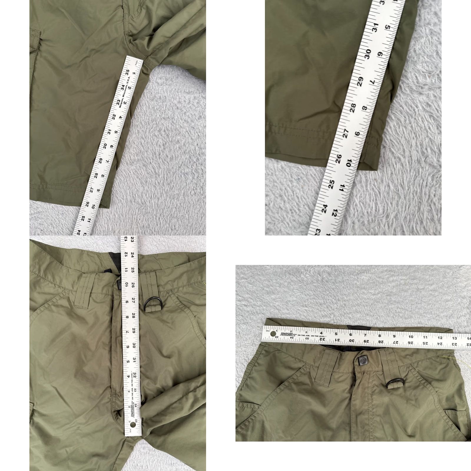 Vintage Boy Scouts Shorts Adult XS Green Centennial Uniform Supplex Nylon Cargo Size US 27 - 8 Thumbnail