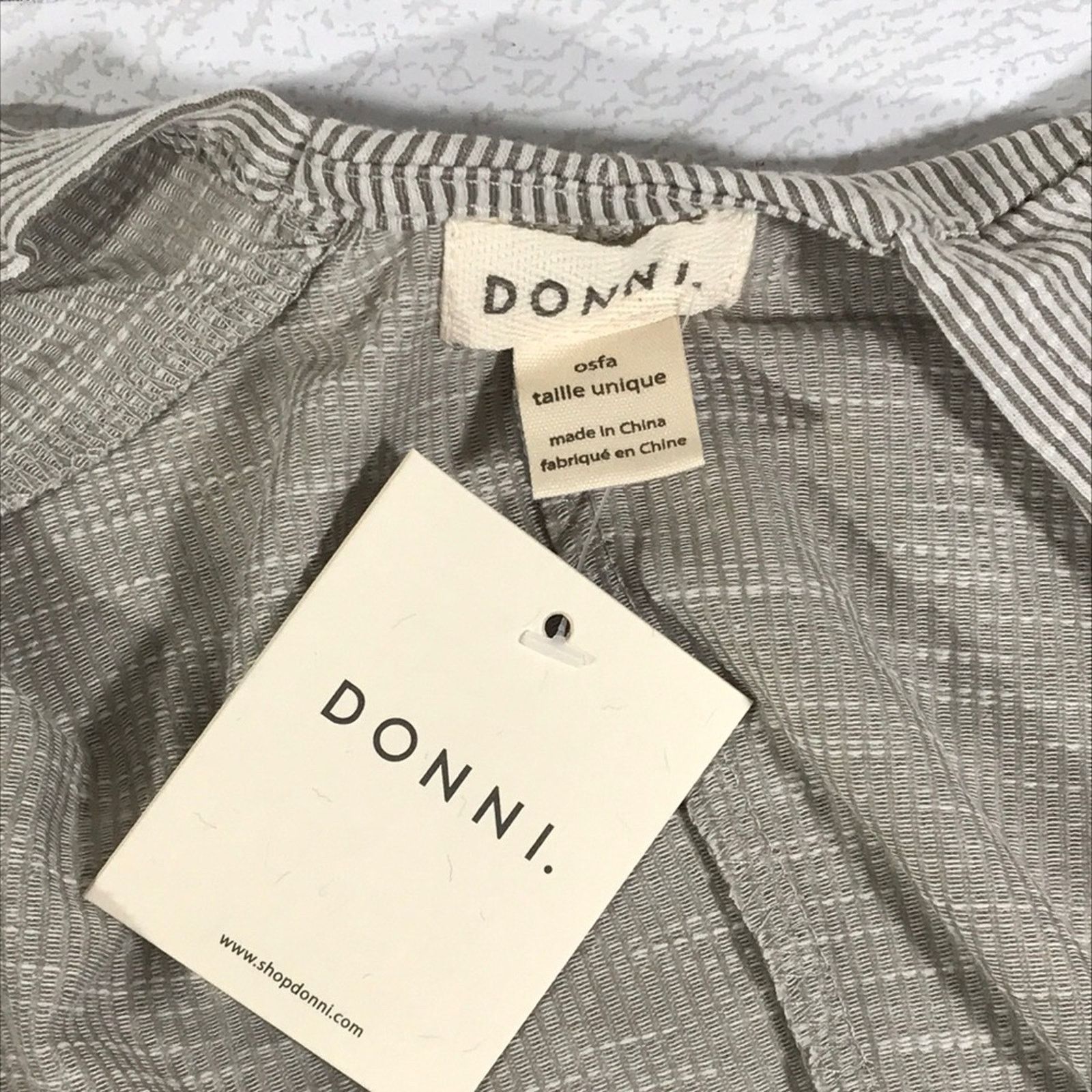Other DONNI Oversized Gray Ribbed Knit Cardigan Bucket Pockets NWT Size ONE SIZE - 3 Thumbnail