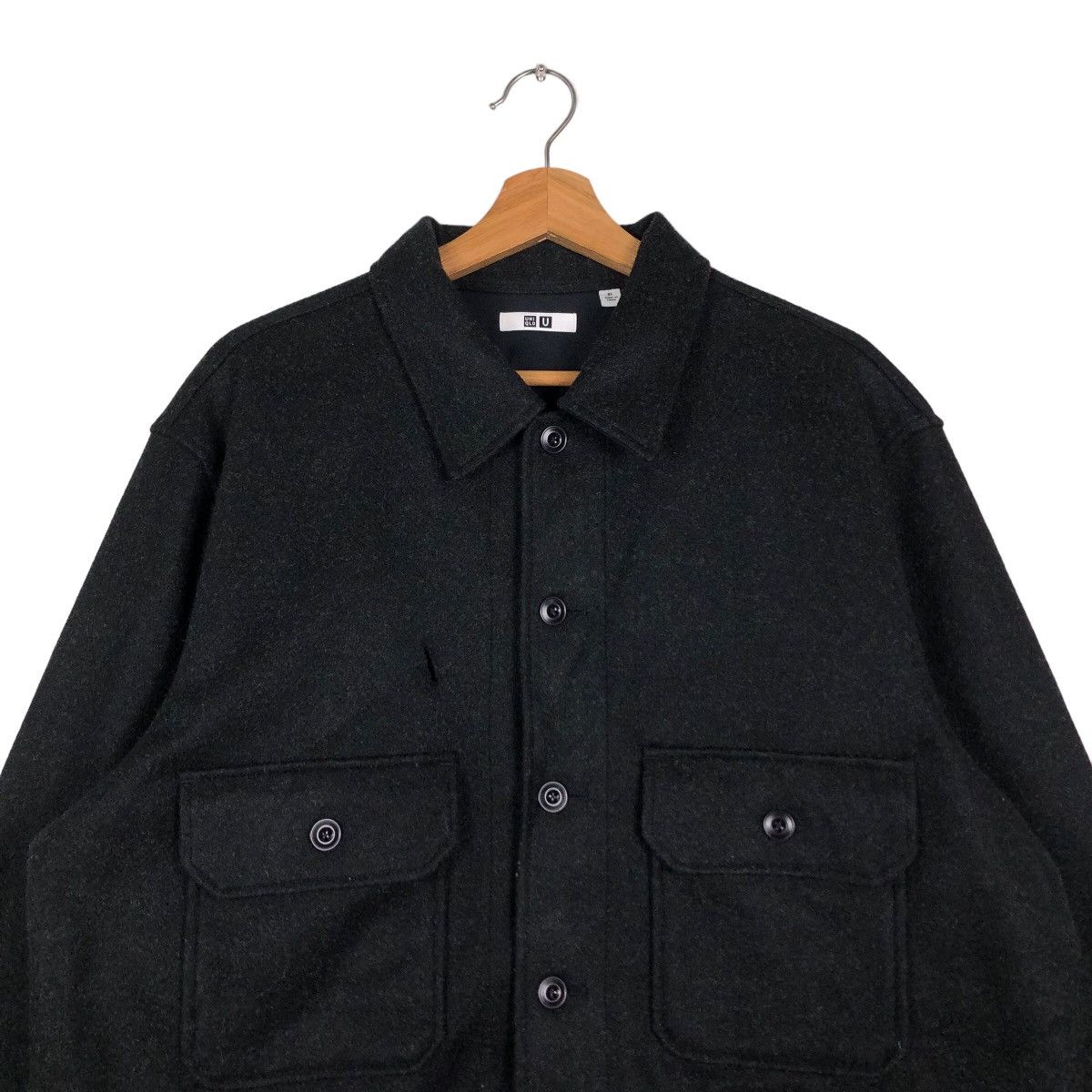 Japanese Brand 🔥Vintage Rich Black Wool Jacket Uniqlo Japan Issey Miyake Size US XL / EU 56 / 4 - 3 Thumbnail