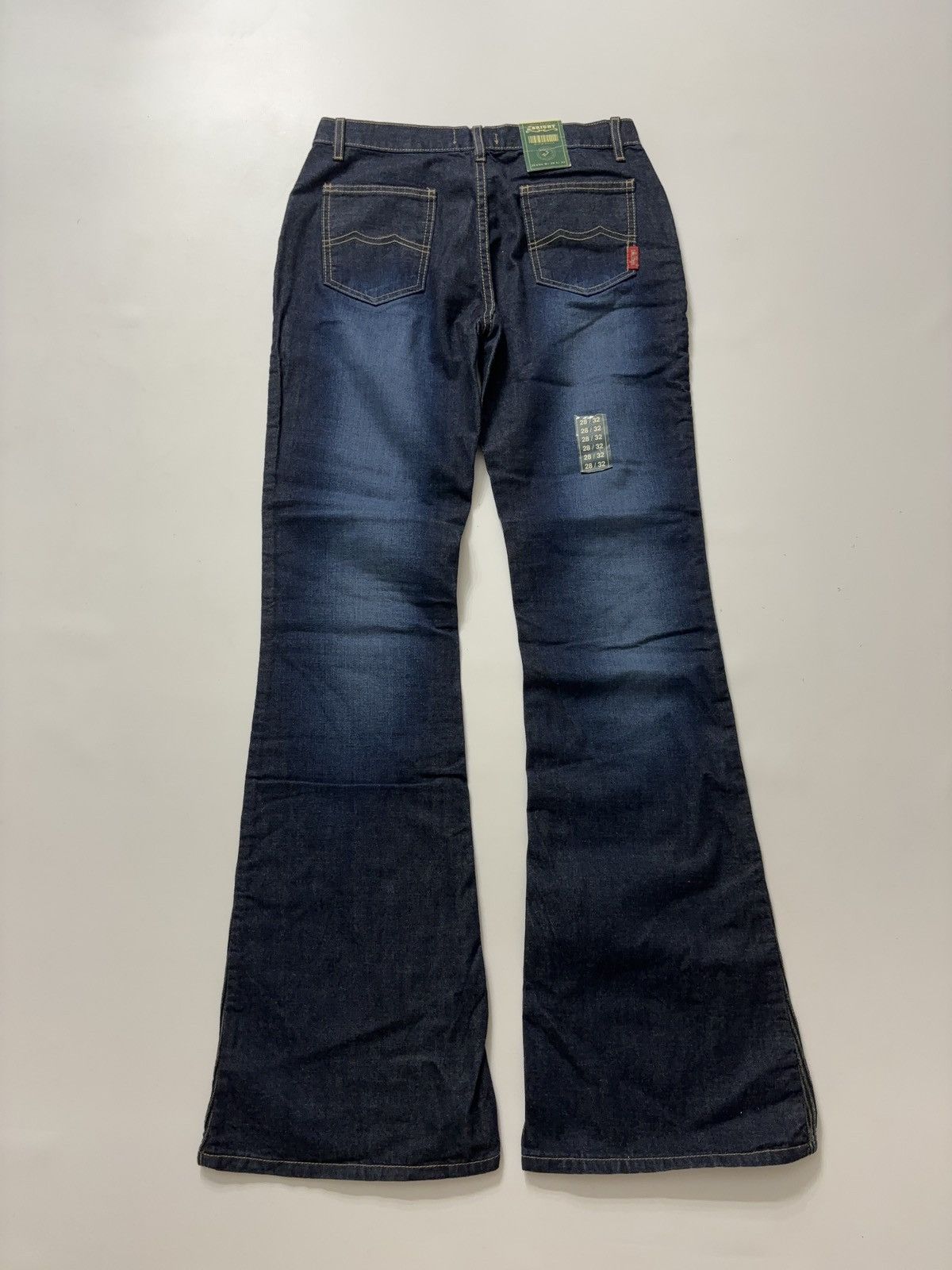 Vintage VINTAGE FLARED MIXED DENIM RETRO PANTS JEANS 00s Y2k Size 28" / US 6 / IT 42 - 4 Thumbnail