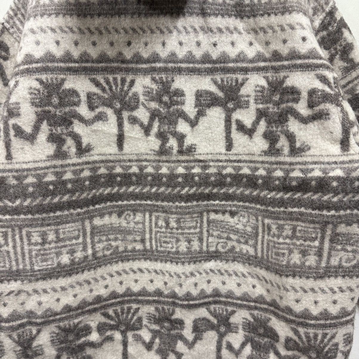 Handmade Vintage Aztec Tribal Wool Hoodie Jacket Size US XL / EU 56 / 4 - 9 Thumbnail
