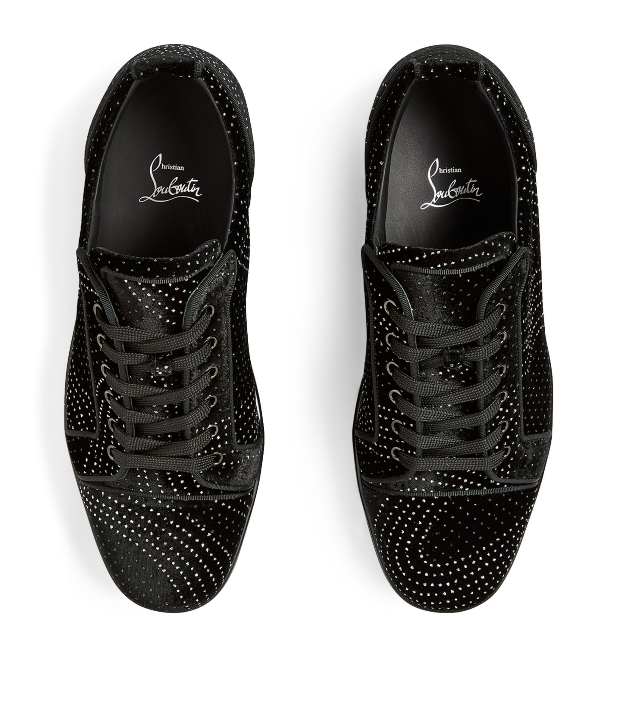 Christian Louboutin o1s1wg110924 Louis Junior Low Top Sneaker in Black Size US 8 / EU 41 - 2 Thumbnail
