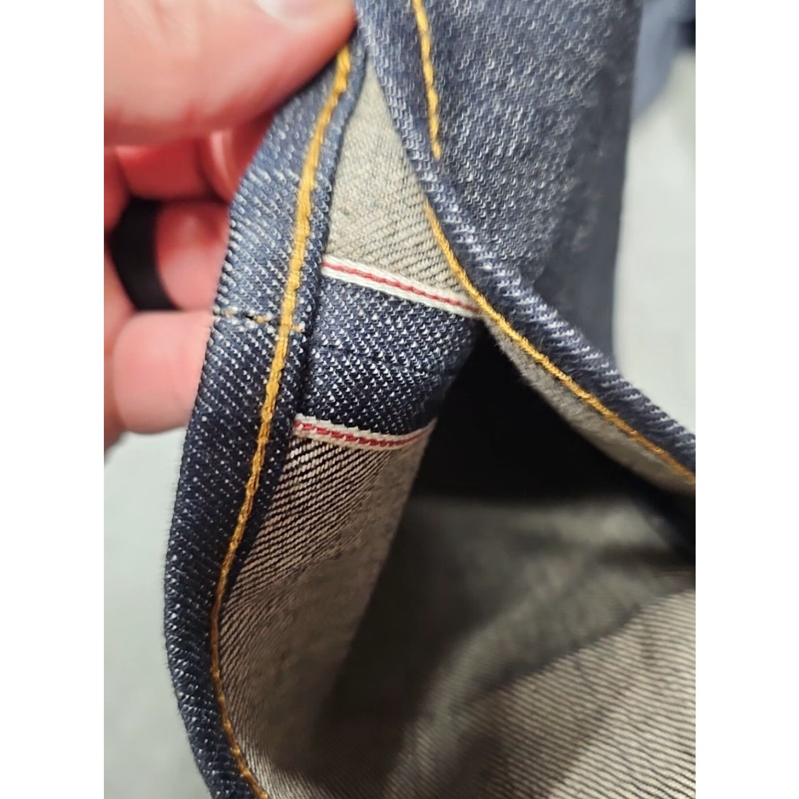 Prps PRPS Men's Jeans Slim Straight Denim 28x34 Raw Multicolor Dark blue/black 11? Size US 28 / EU 44 - 3 Thumbnail