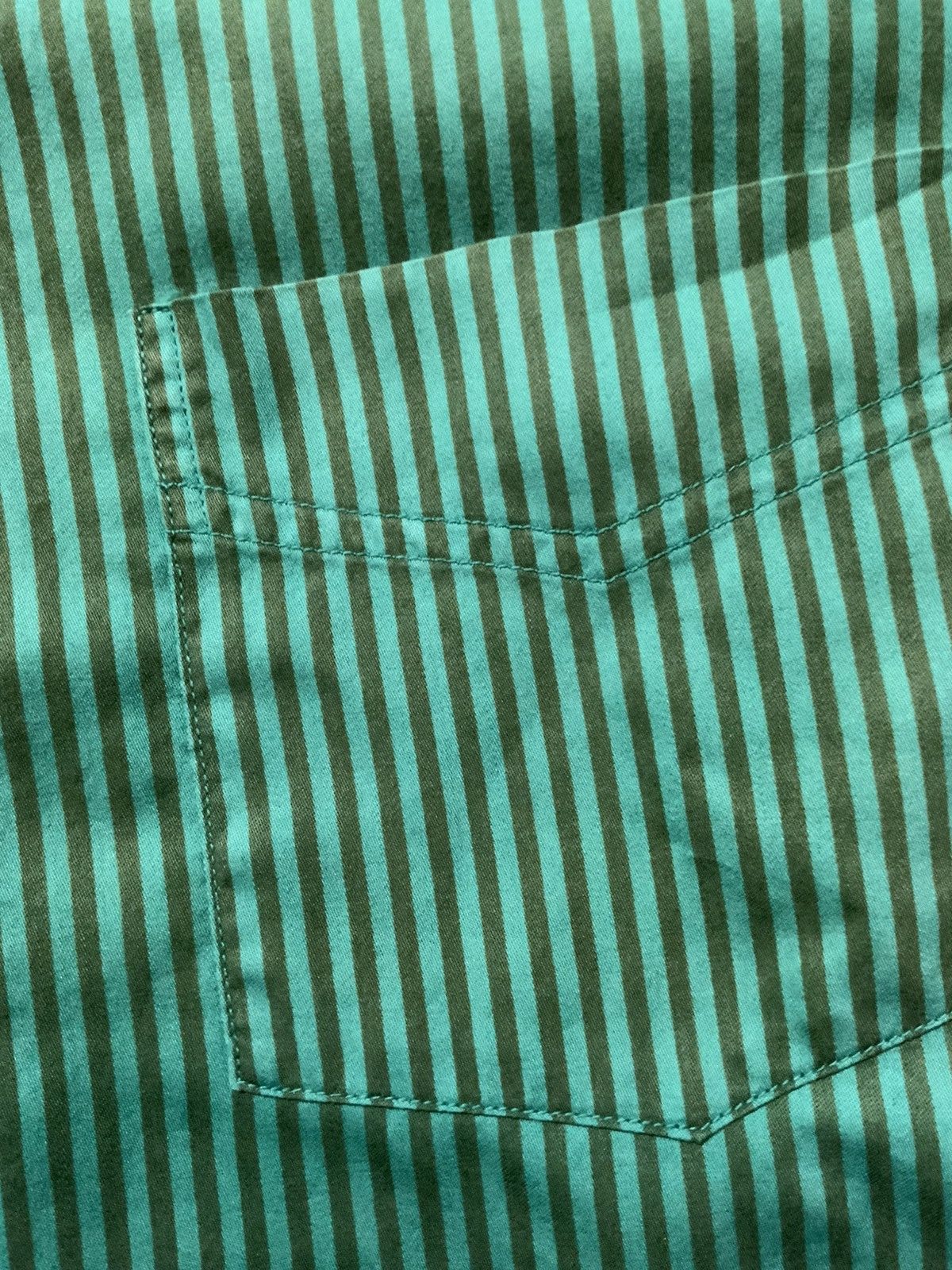 Designer × Vintage 70s 80s Cuzzens Switzerland Woven Cabana Beach Stripe Shirt Size US M / EU 48-50 / 2 - 6 Thumbnail